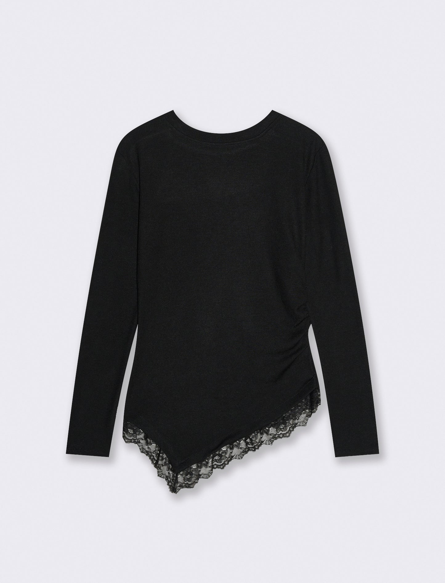T-SHIRT MANICA LUNCA CON INSERTO - Nero