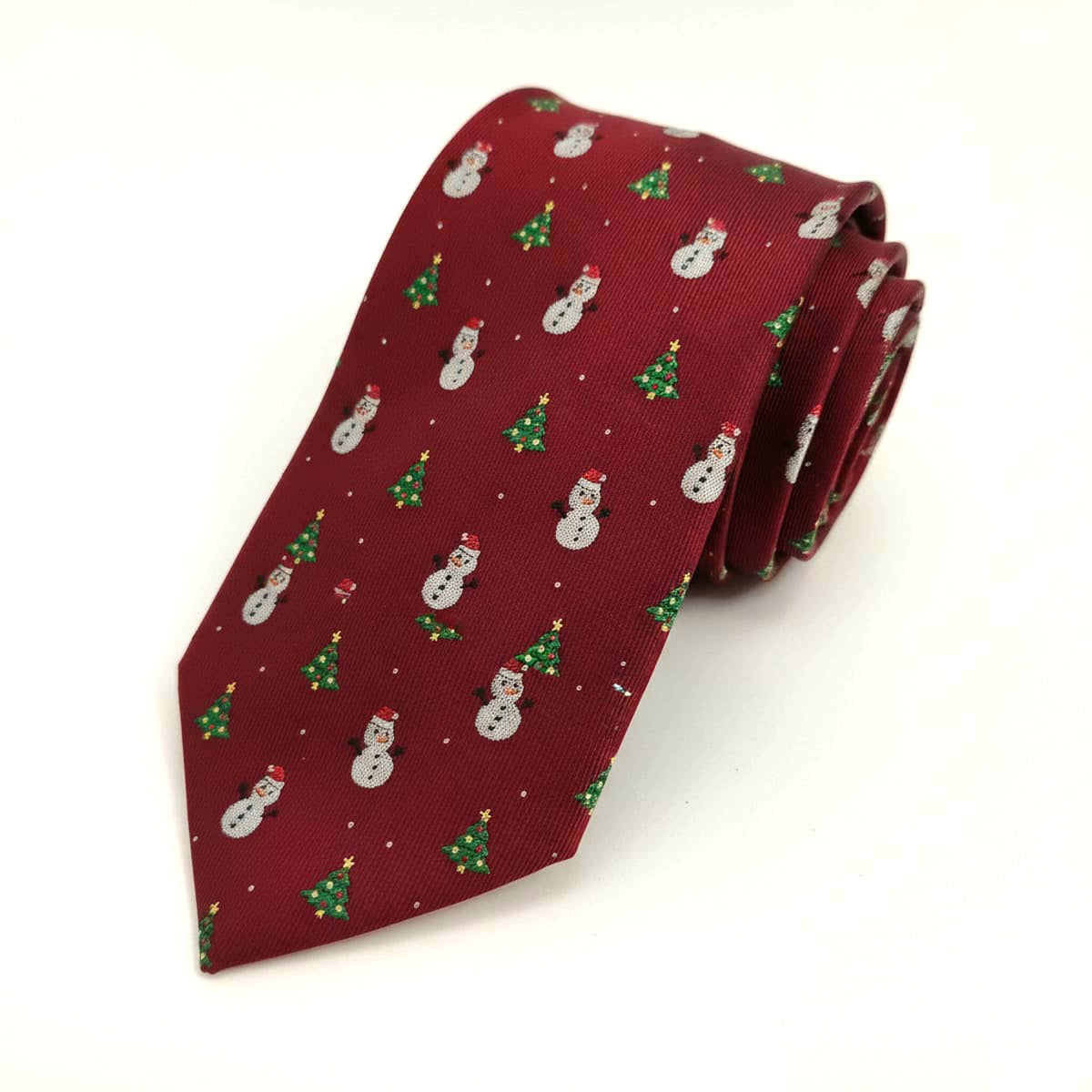 Tie 7.5 cm and men's bow tie Christmas - Red