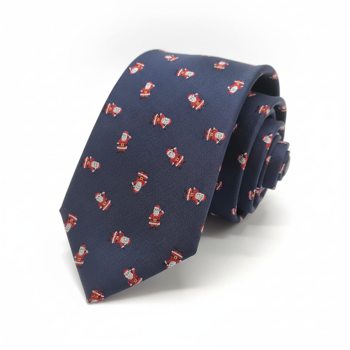 Cravatta 7,5 cm e papillon uomo Natale - Blu-rosso