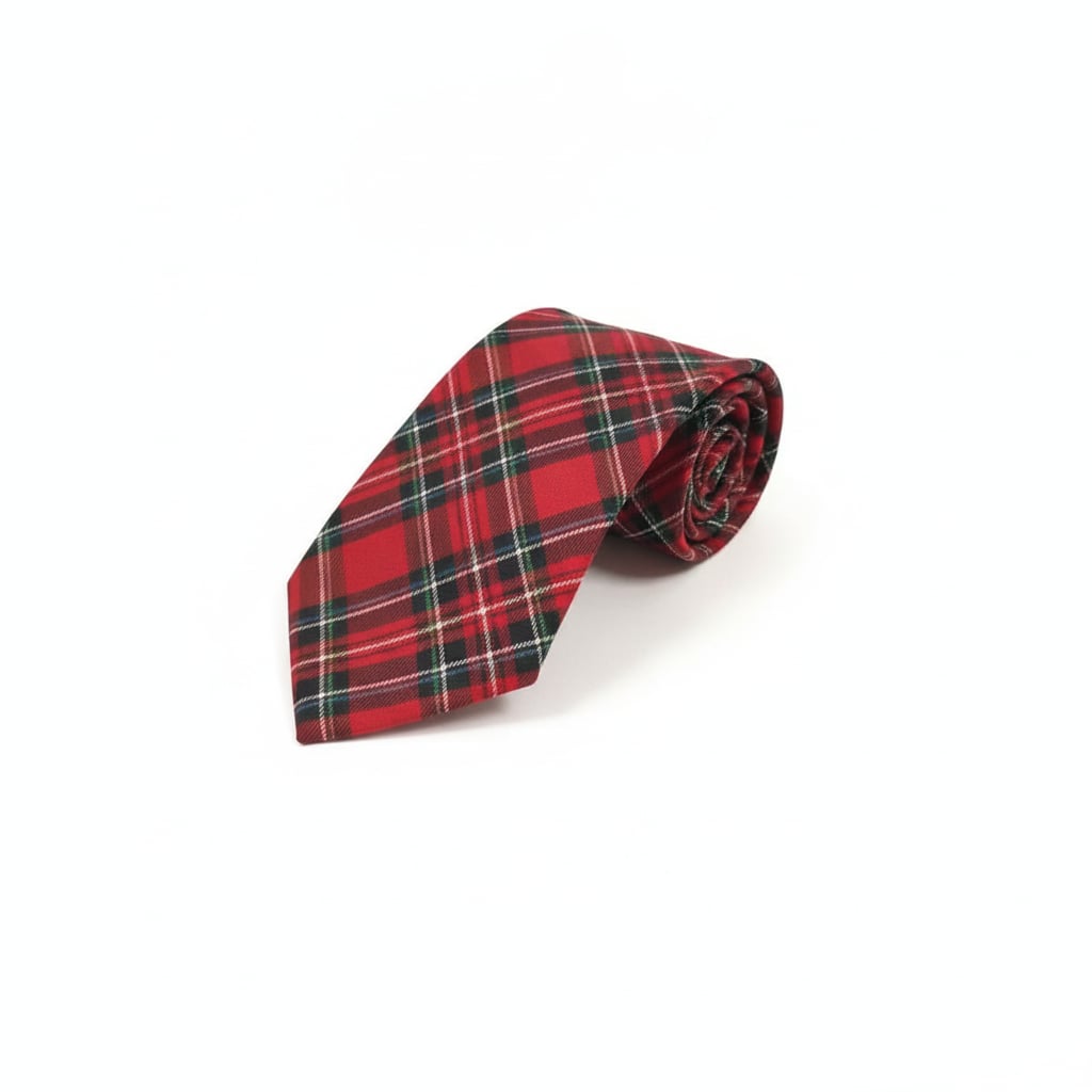 Cravatta 7,5 cm e papillon uomo Natale - Quadri