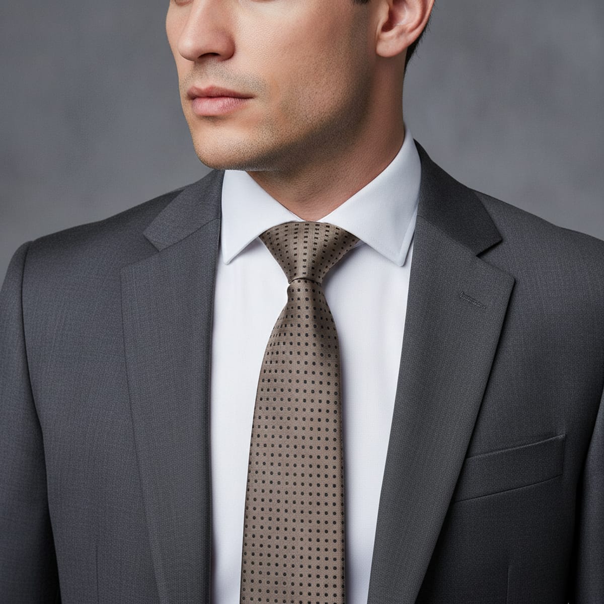 Cravatta uomo fantasia 8cm elegante e stilosa - Beige