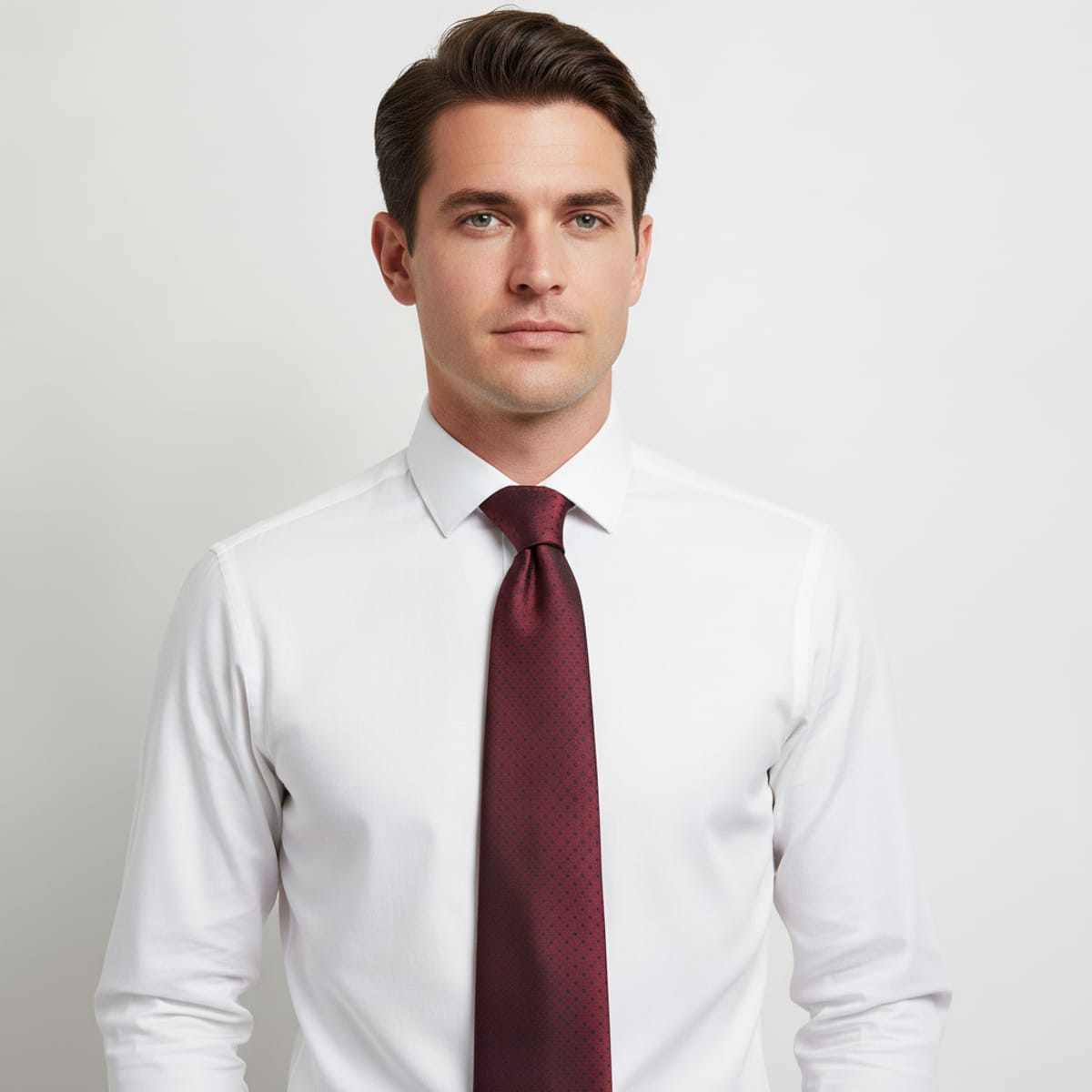 Cravatta uomo fantasia 8cm elegante e stilosa - Bordeaux