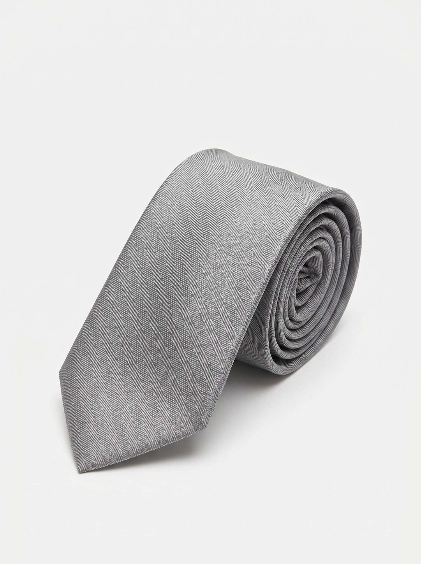 Cravatta cerimonia uomo 8cm elegante - Grigio