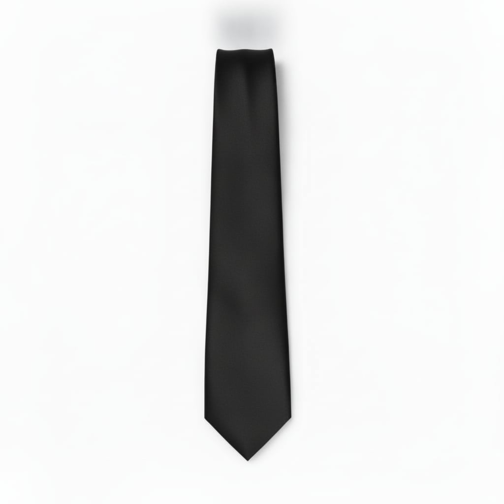 Cravatta liscia 8cm per uomo elegante - Nero