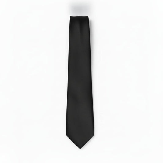Cravatta liscia 8cm per uomo elegante - Nero
