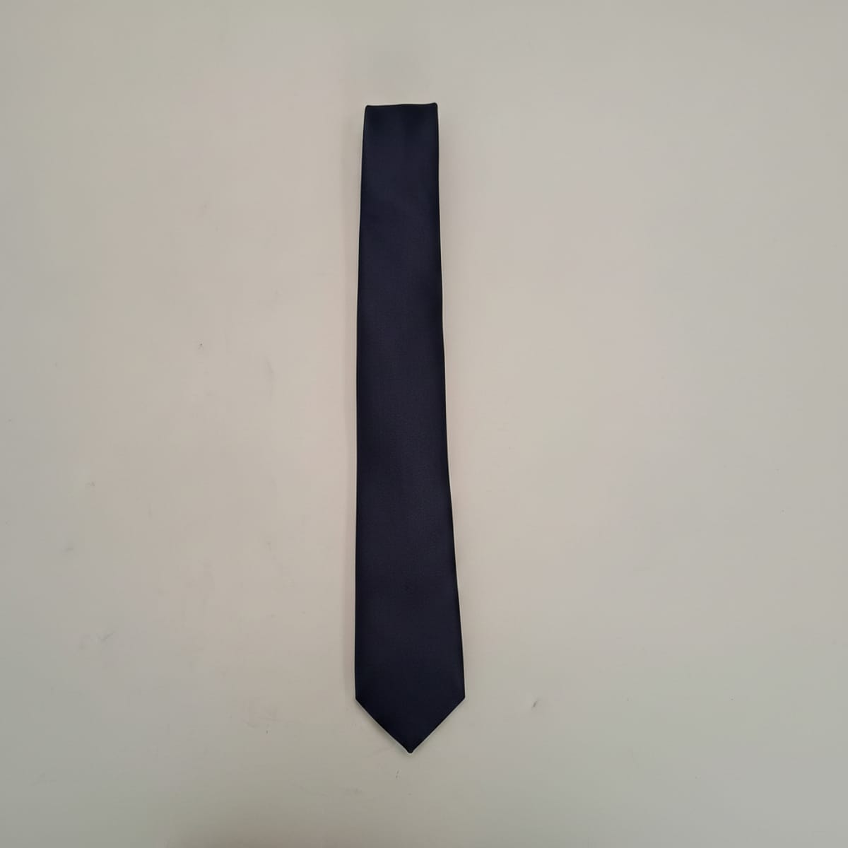 Cravatta raso liscio 5 cm per uomo - Blu navy