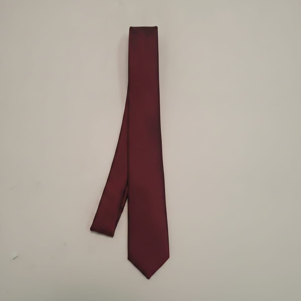 Cravatta raso liscio 5 cm per uomo - Bordeaux