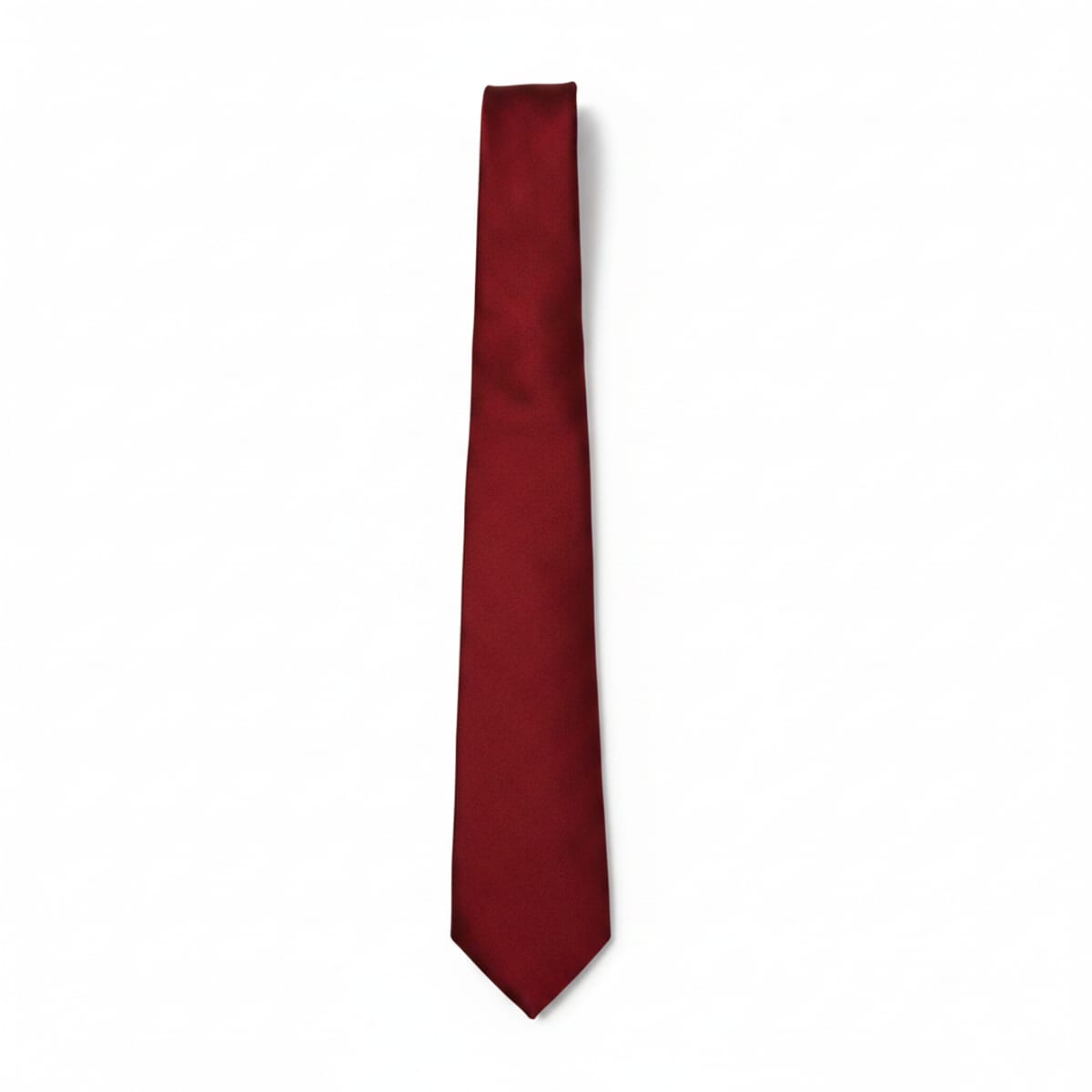 Cravatta raso liscio 5 cm per uomo - Rosso