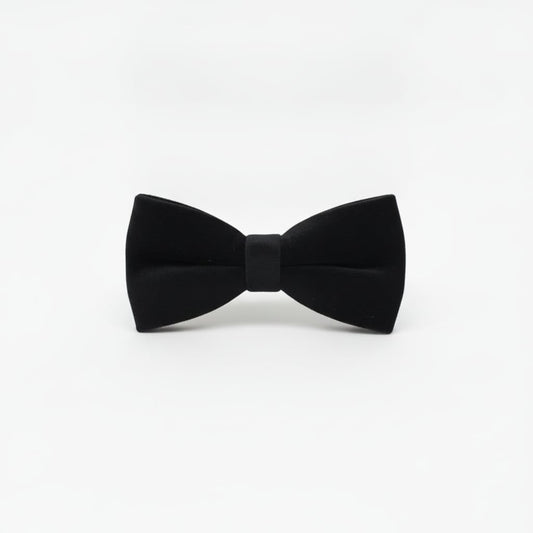 Velvet Christmas Bowtie for Kids - Black