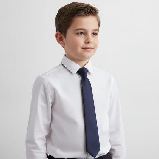 Children's Tie with Elegant Knot - Blue