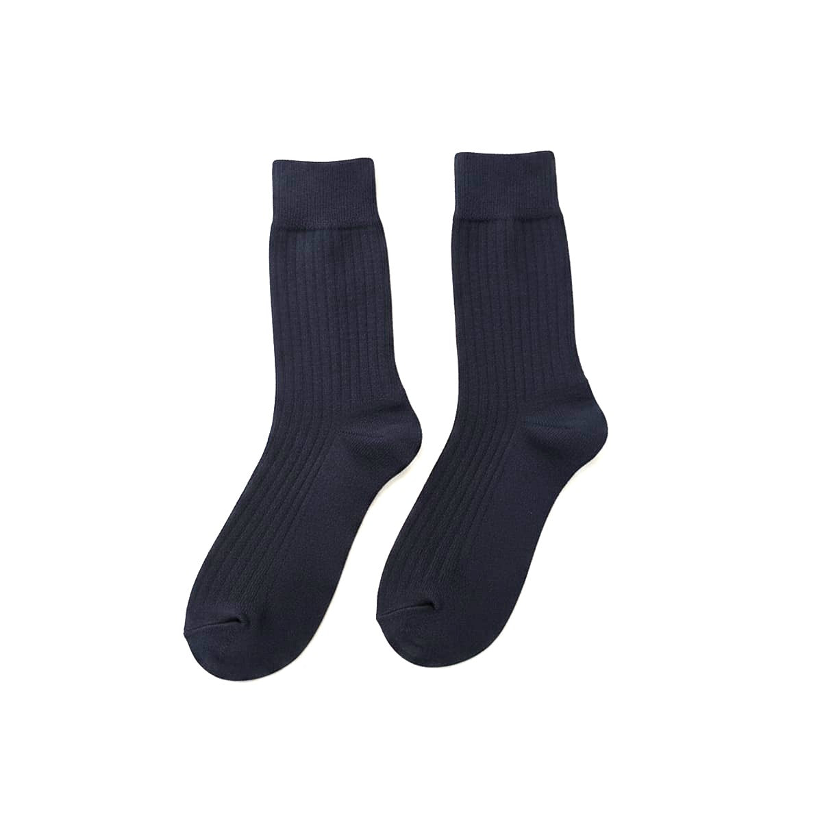 Medium ribbed solid color men's sock - Blue