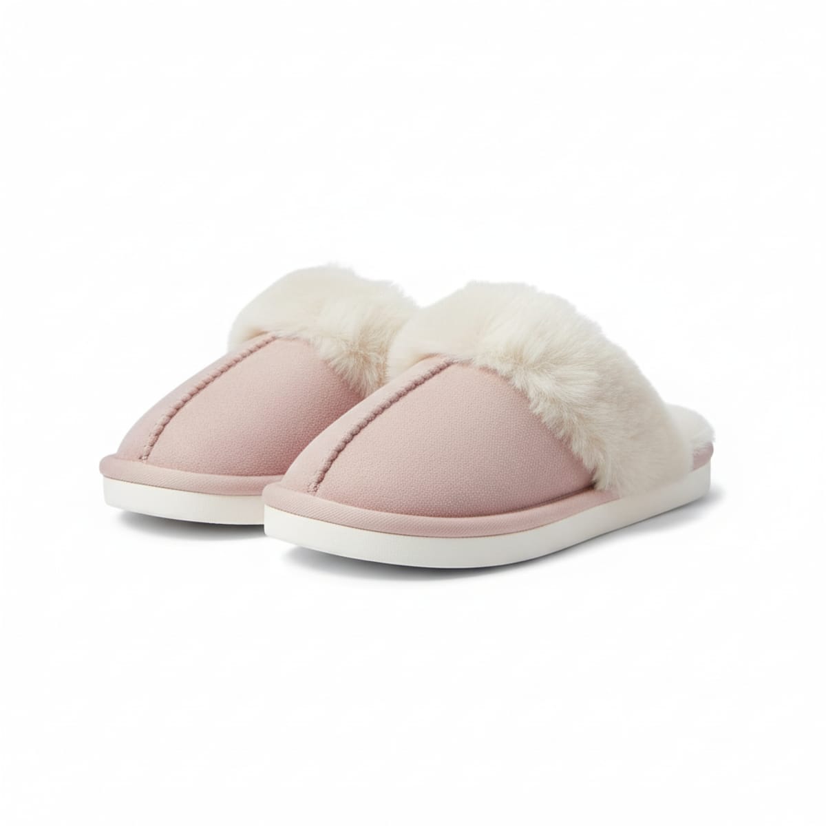 Furry effect slippers for girl - Pink