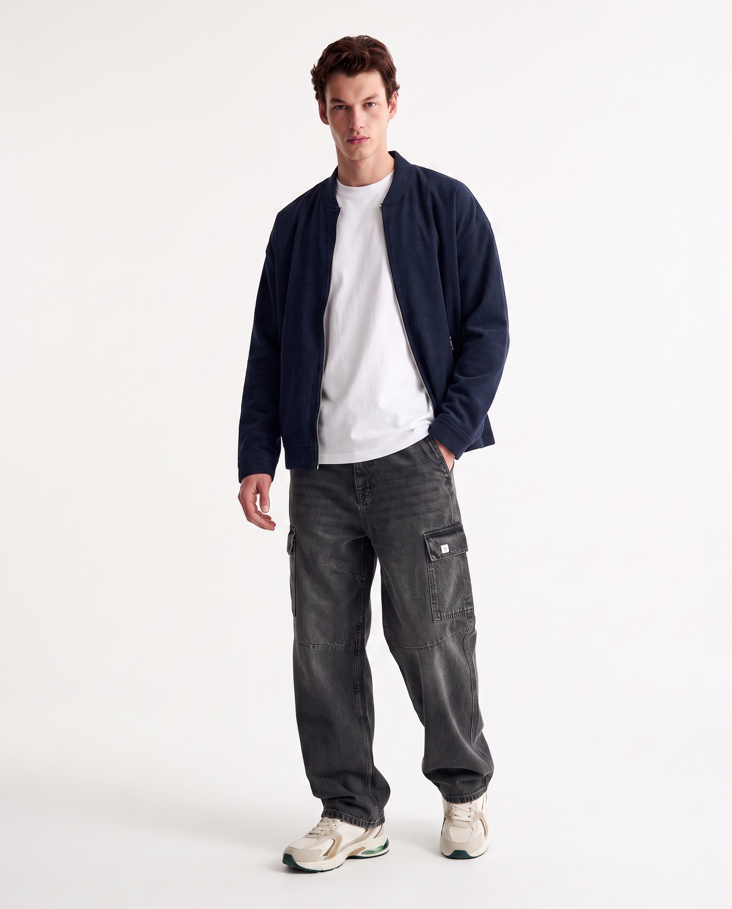 Corduroy bomber jacket - Blue
