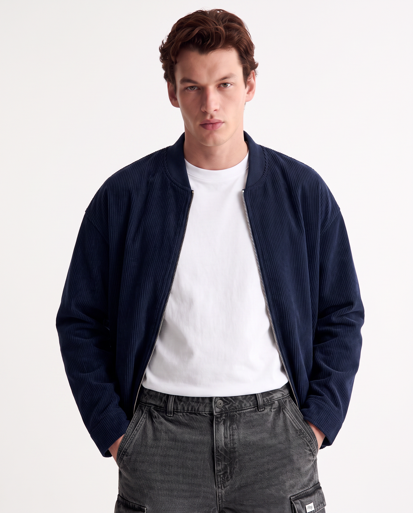 Corduroy bomber jacket - Blue