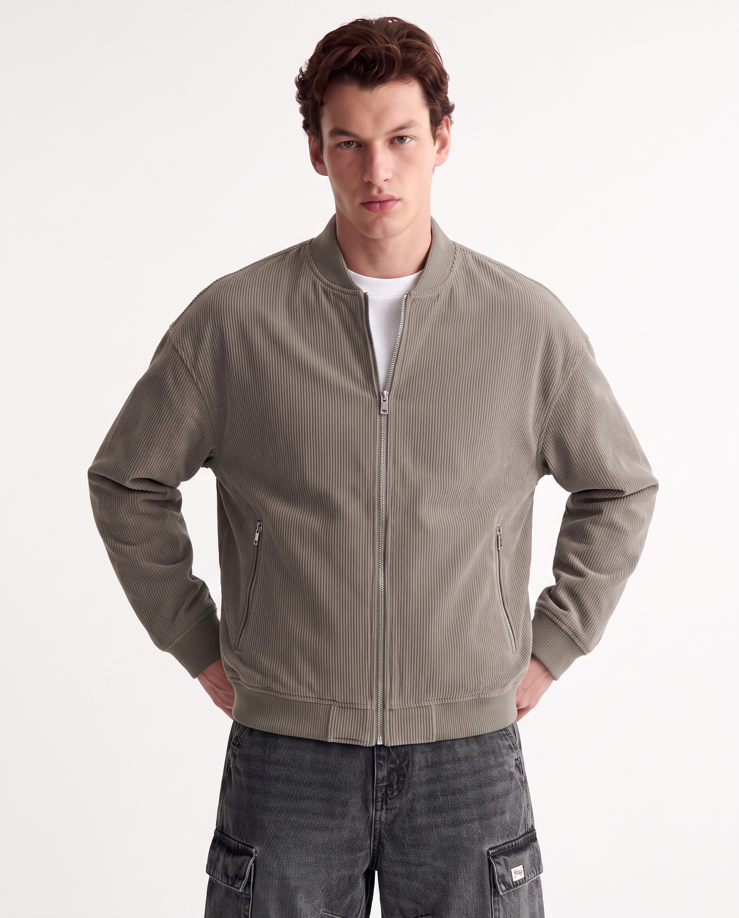 Corduroy bomber jacket - Beige