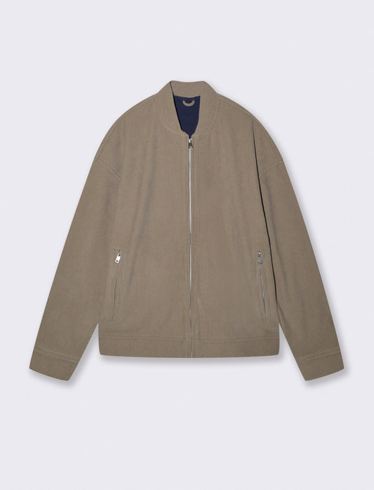 Giubbotto bomber in velluto a coste - Beige
