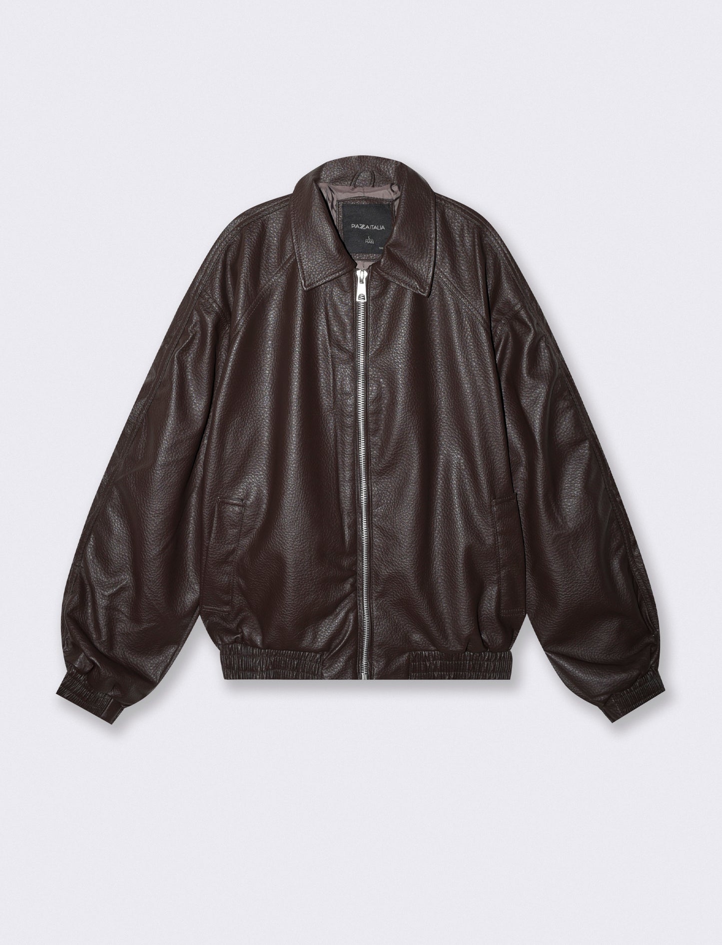 Aviator Jacket in Hammered Leather - Brown