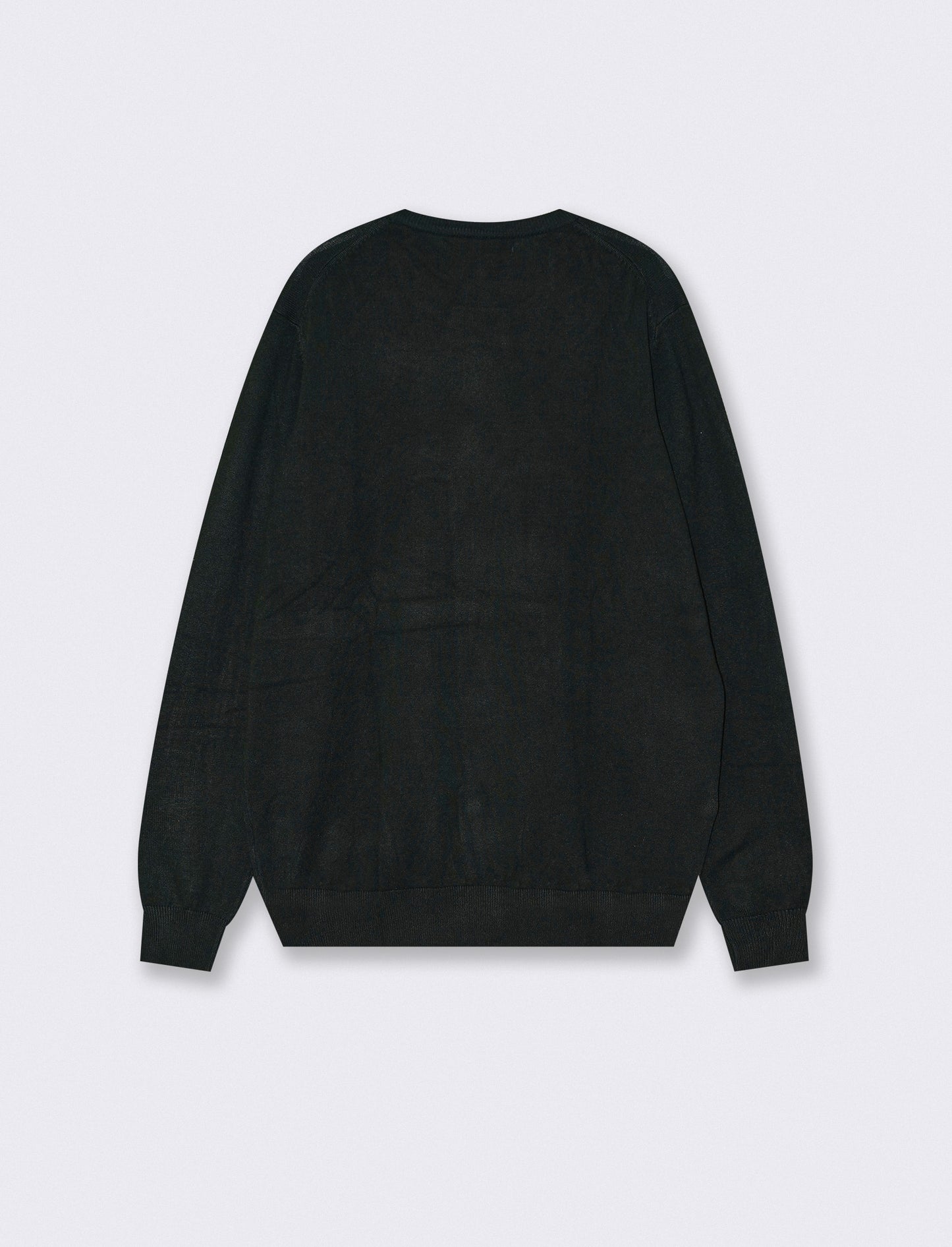 Maglia Girocollo Basic in Filato Comfort - Verde scuro