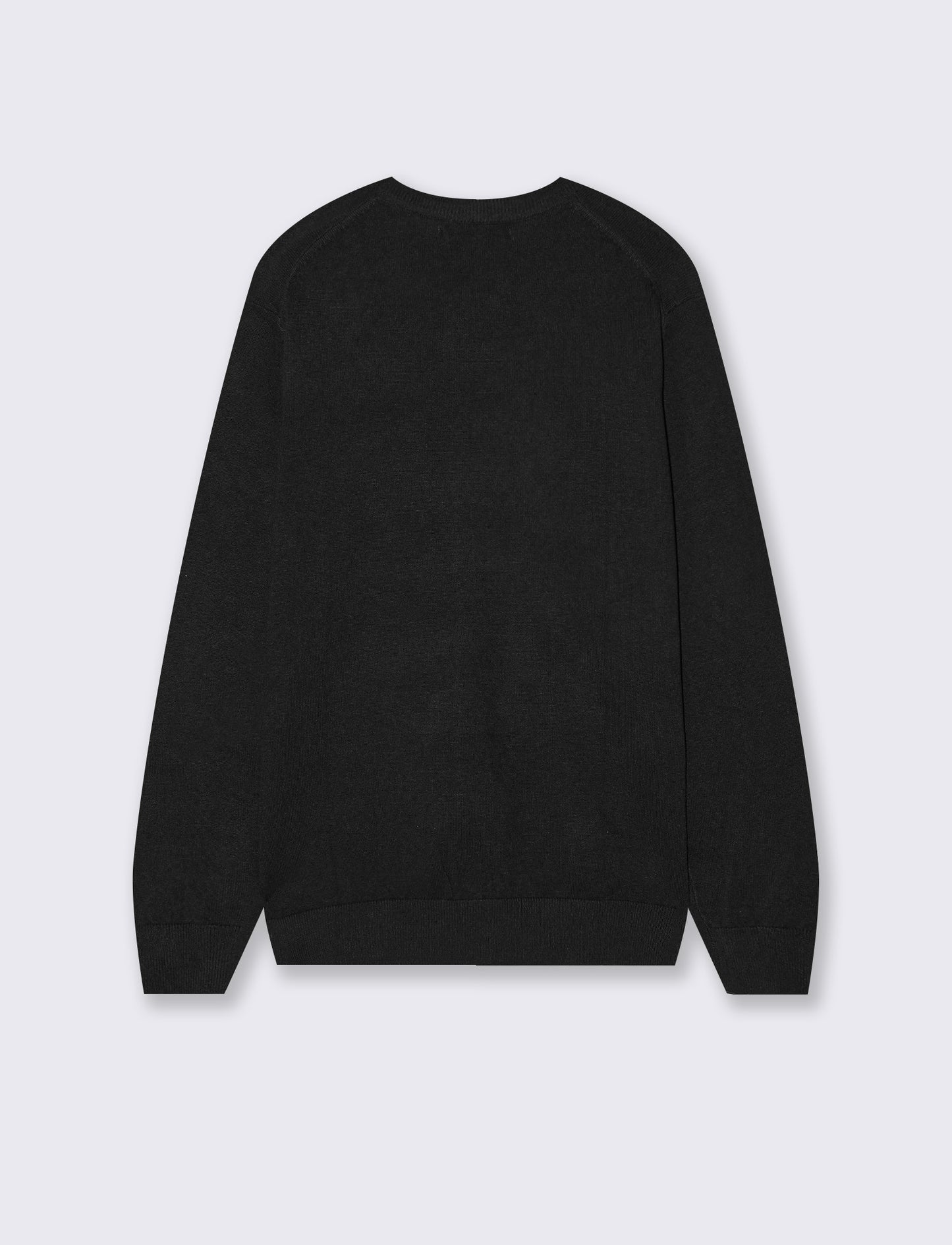Basic Crew Neck Sweater in Comfort Yarn - Black
