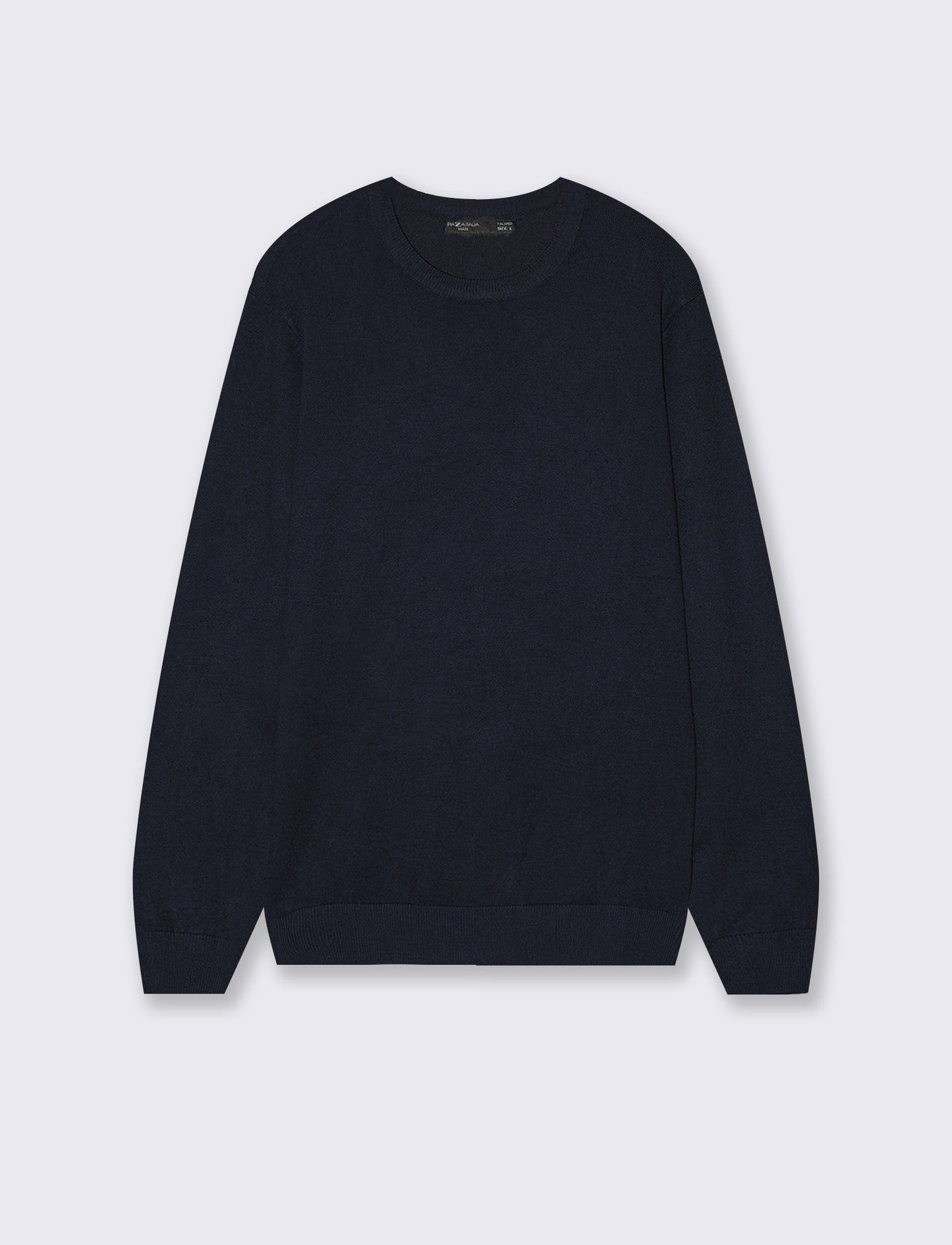 Basic Crew Neck Sweater in Comfort Yarn - Blue