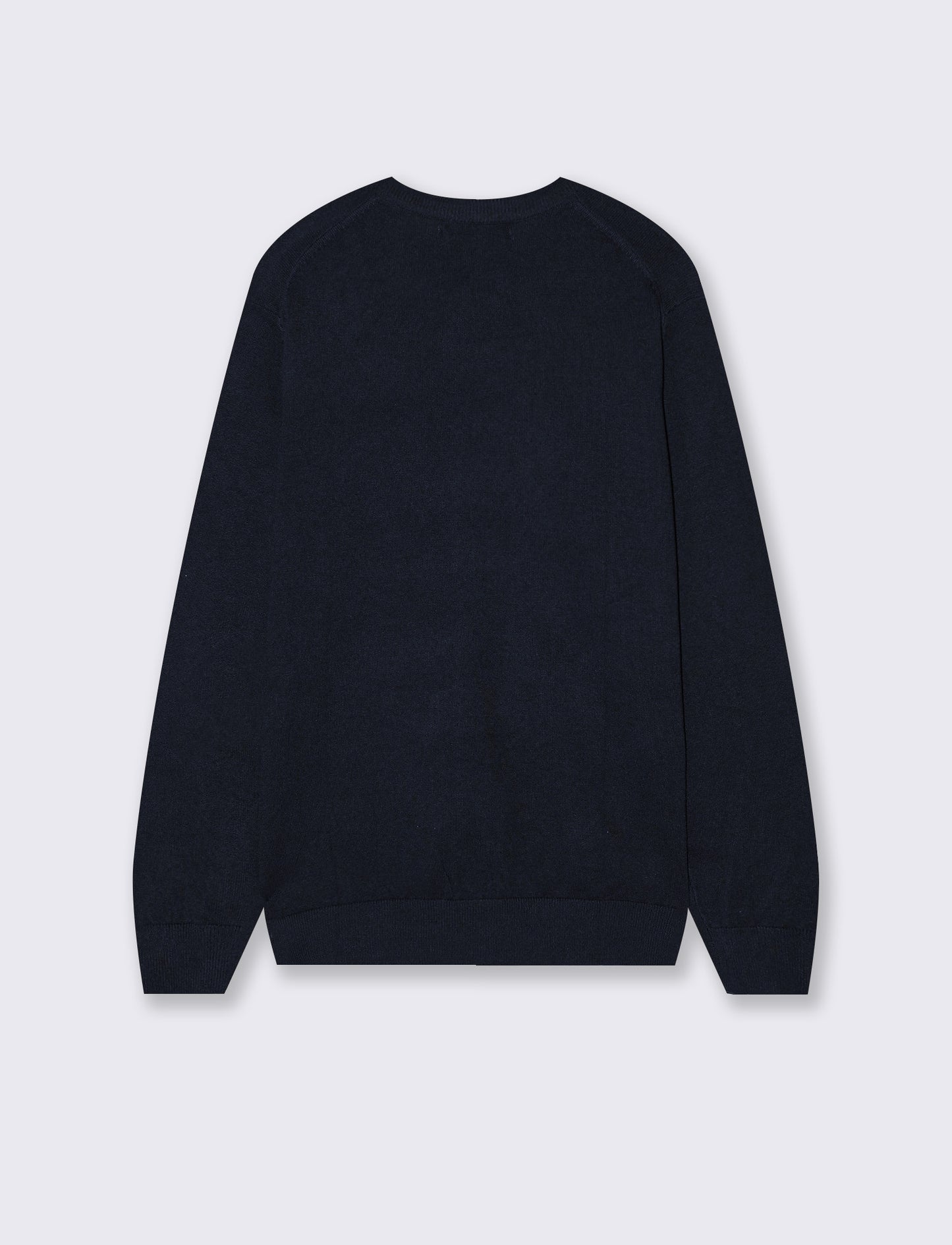 Maglia Girocollo Basic in Filato Comfort - Blu