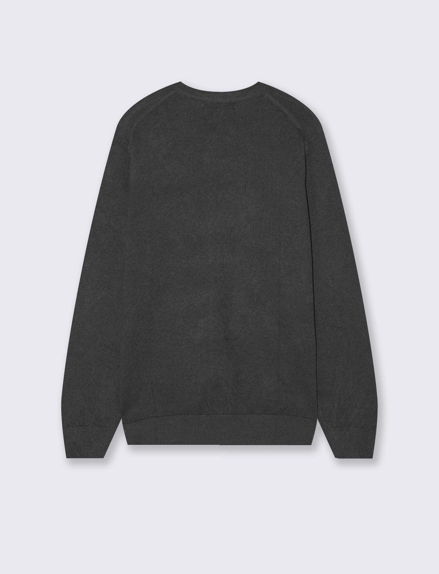 Basic Crew Neck Sweater in Comfort Yarn - Grey