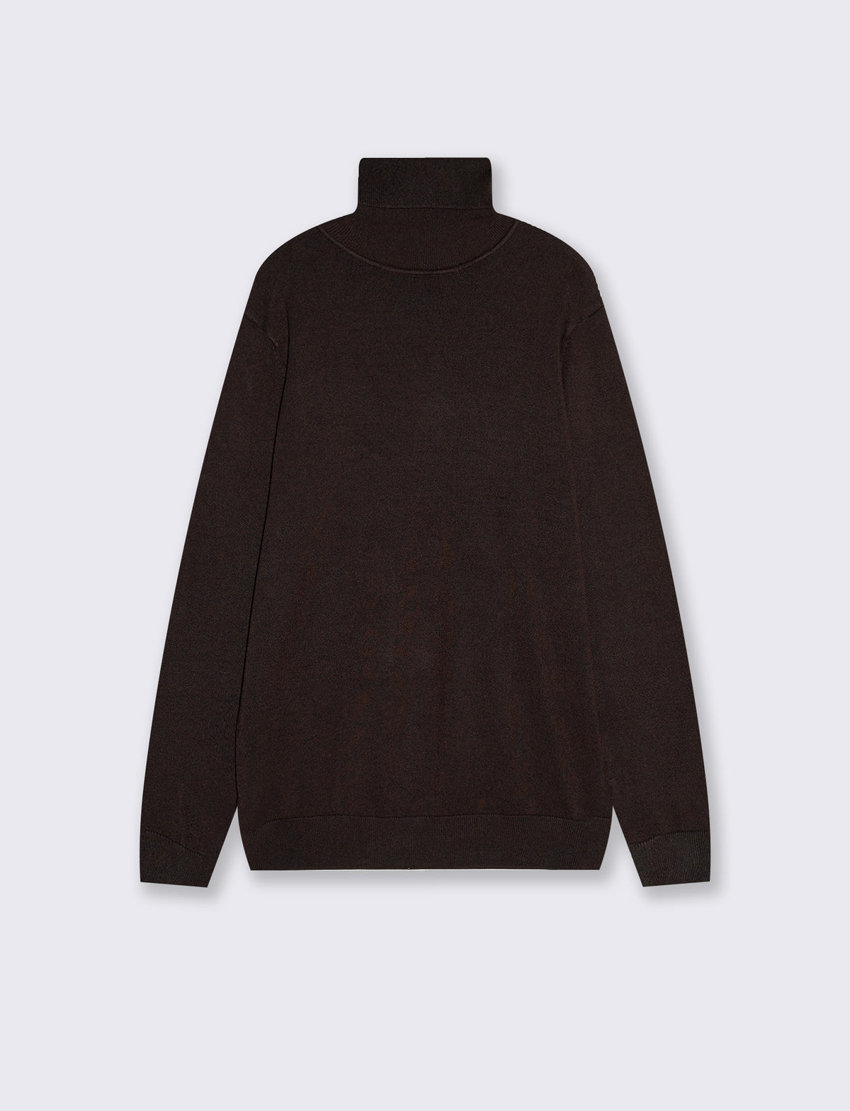 Maglia Collo Alto Misto Viscosa Basic - Moro