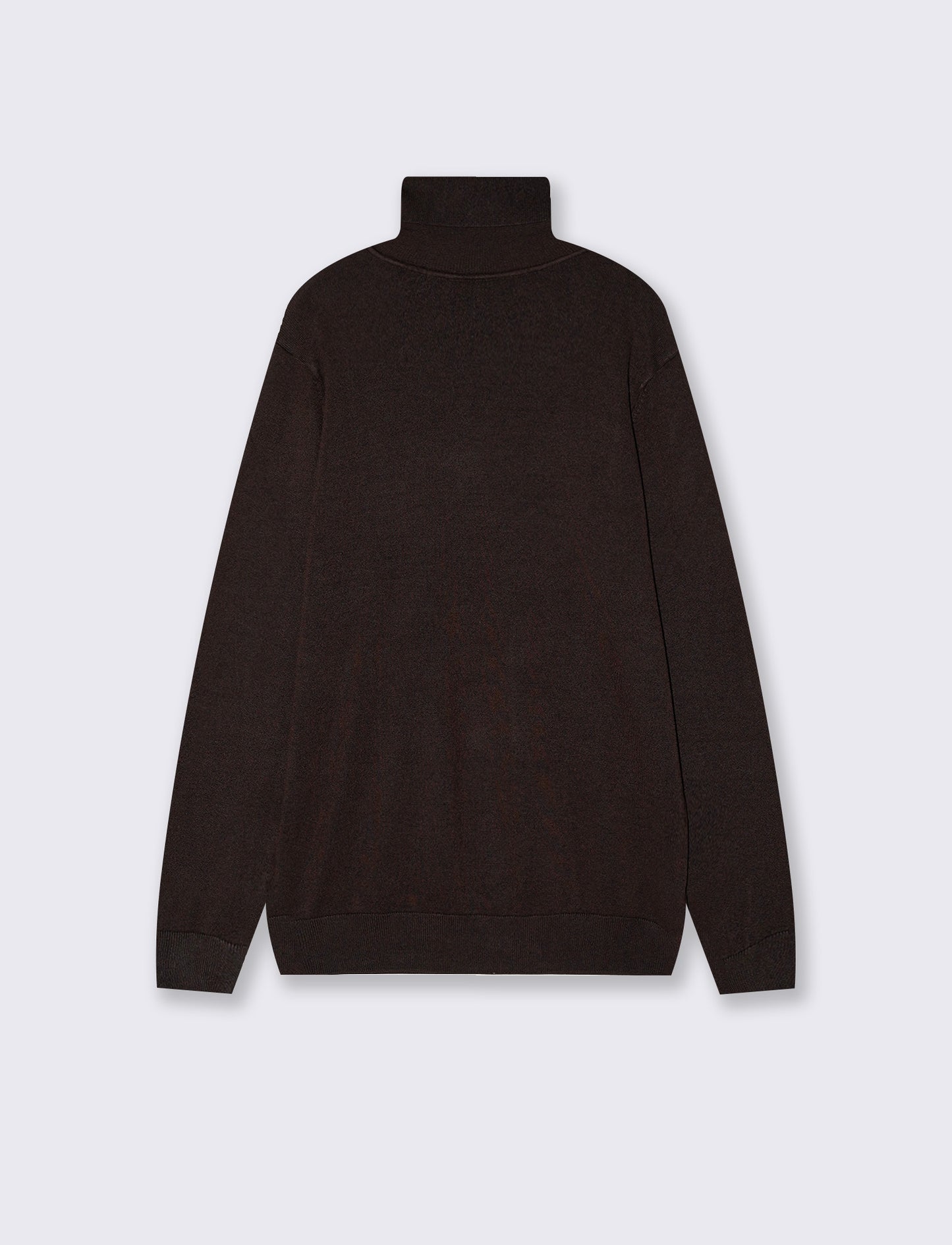 Maglia Collo Alto Misto Viscosa Basic - Moro