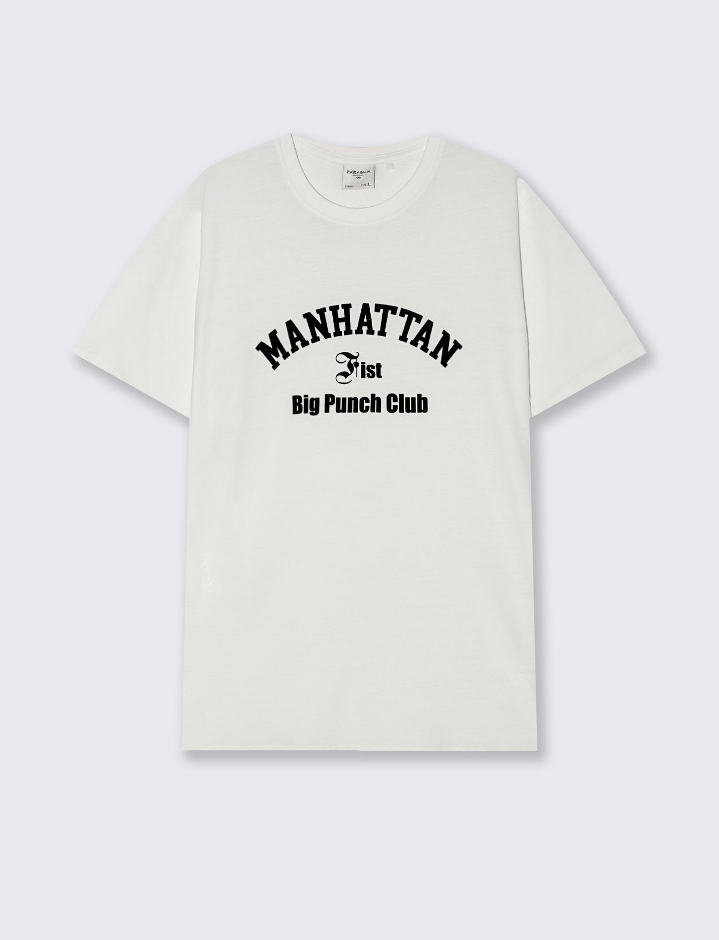 Cotton T-shirt with velvet effect print - White