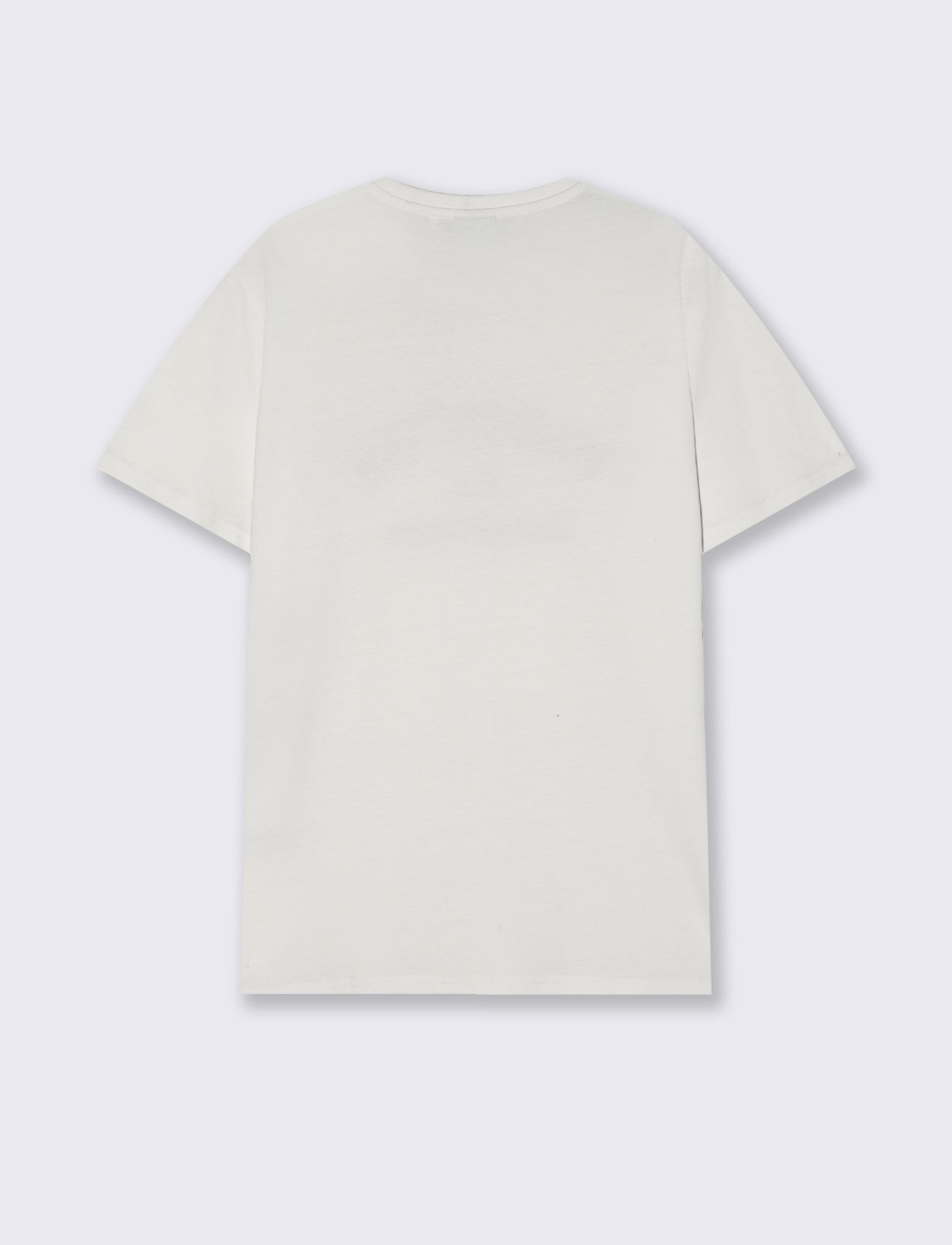 Cotton T-shirt with velvet effect print - White