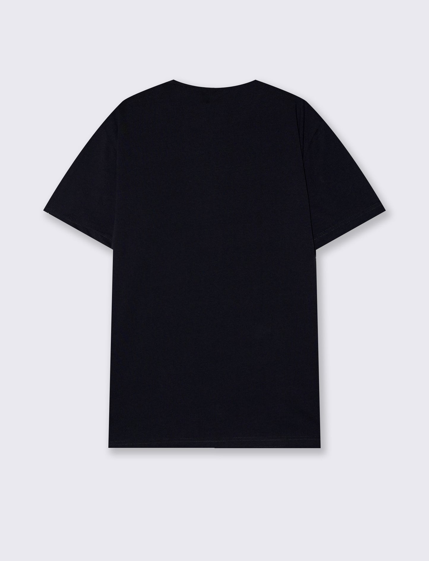 T-shirt cotone con stampa effetto velluto - Blu