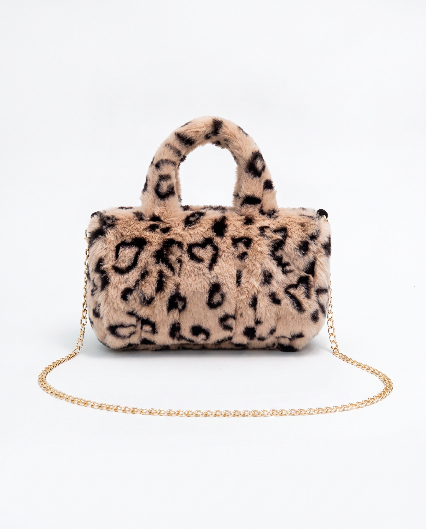 Borsa bauletto in finta pelliccia - Leopardato