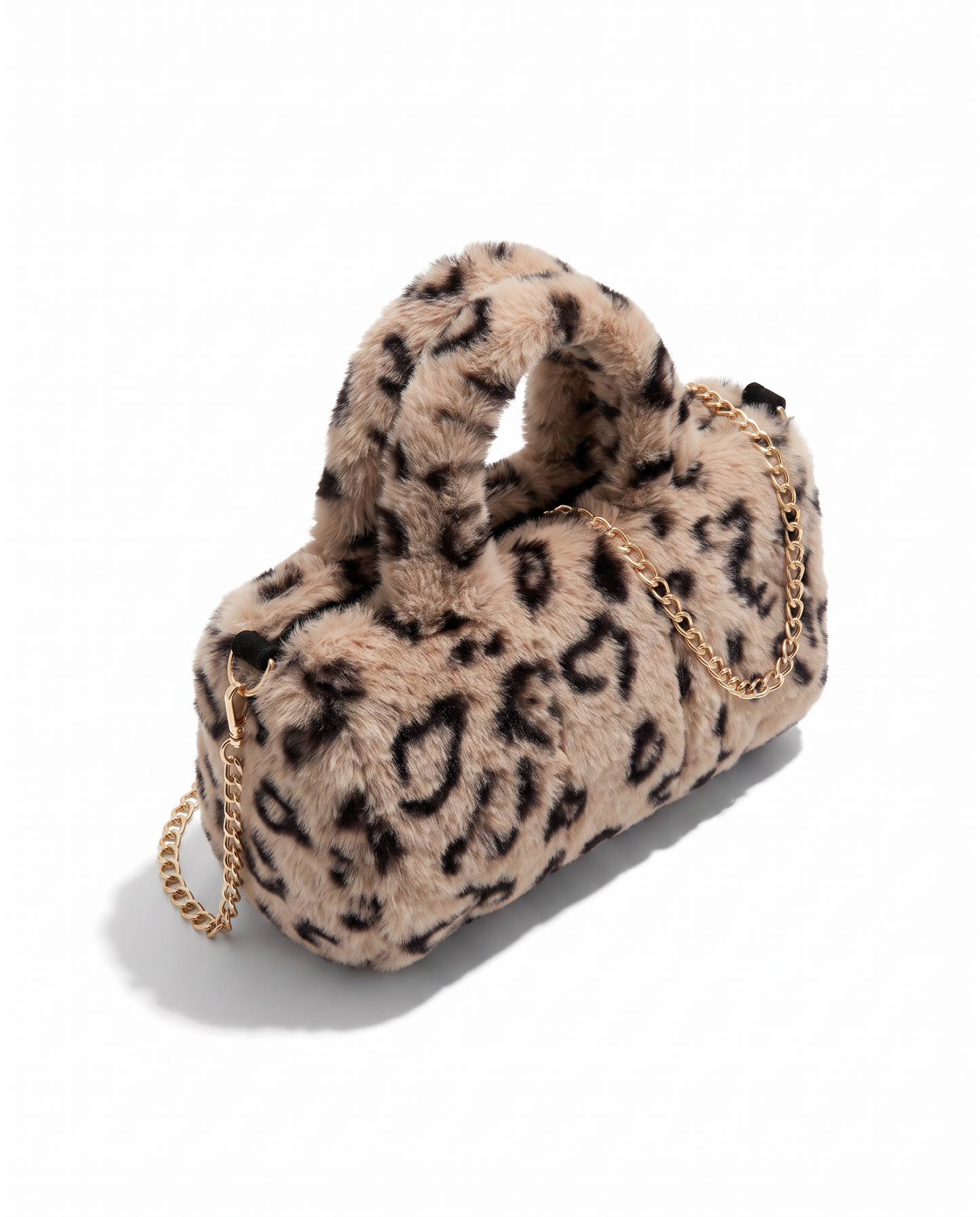 Borsa bauletto in finta pelliccia - Leopardato