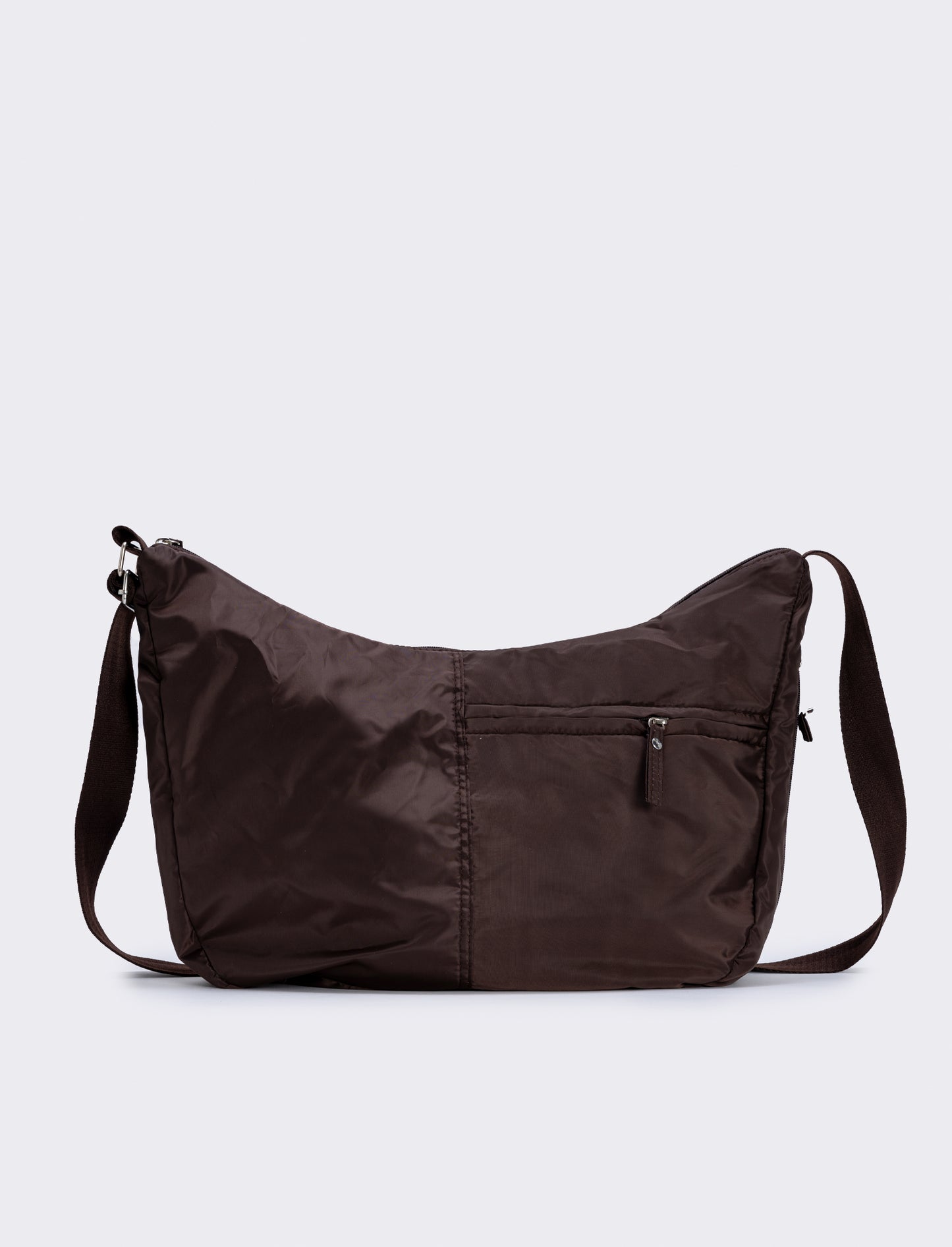 Borsa Mezzaluna Grande in Nylon - Moro