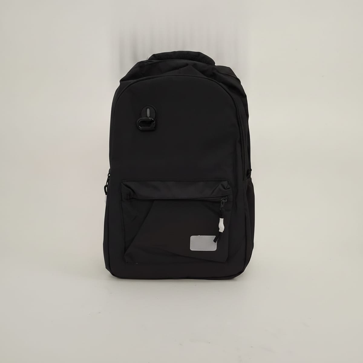 Large nylon pocket backpack for men - Black