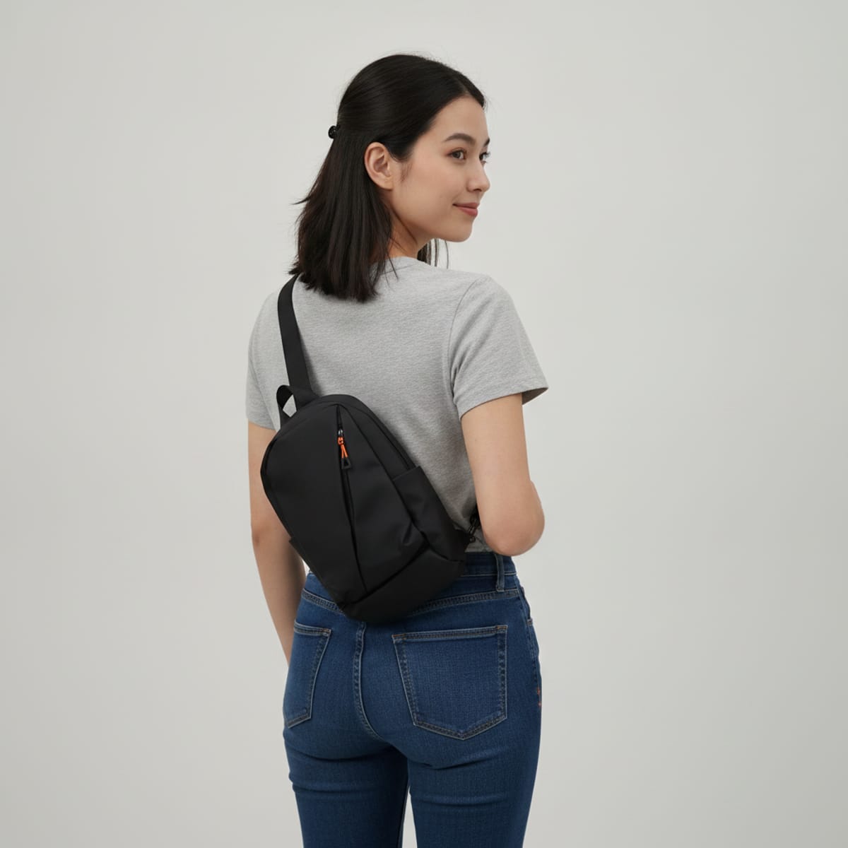 One-Shoulder Versatile and Practical Men's Backpack - Black