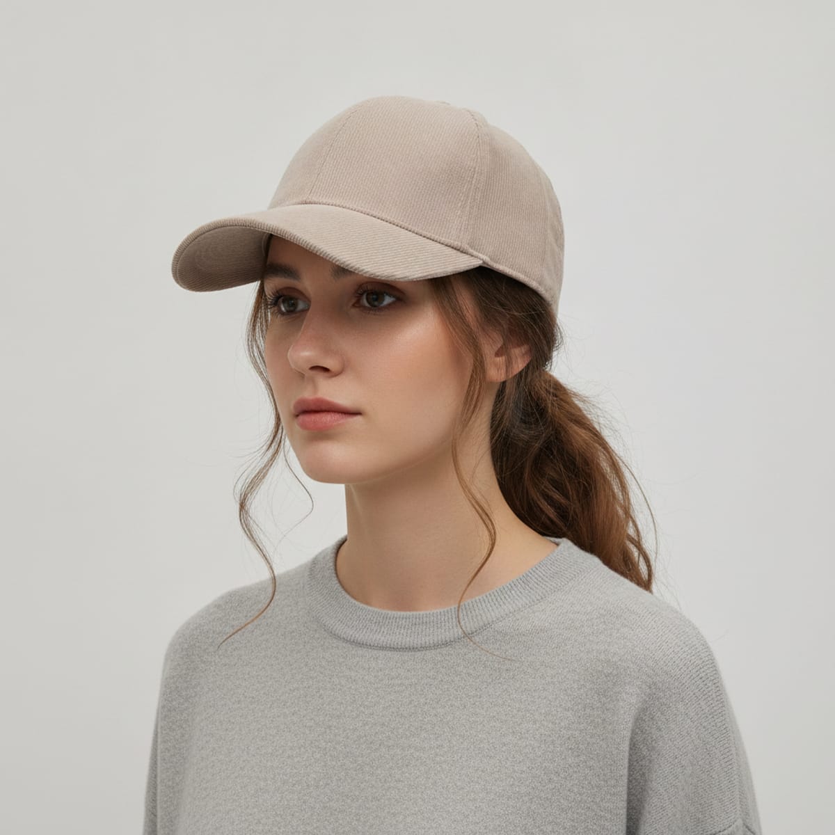 Baseball in velluto a costine - Beige