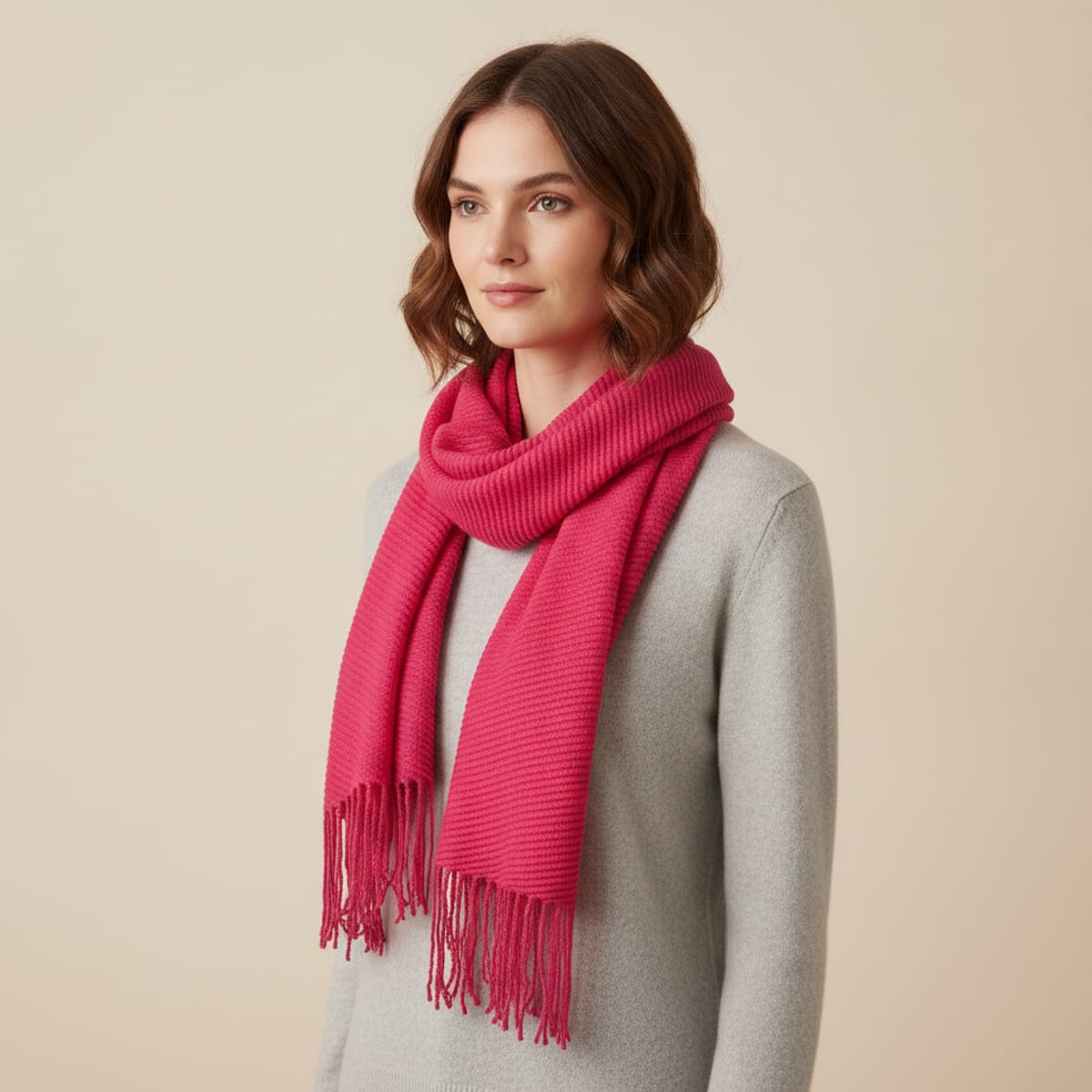 Foulard plissettato elegante - Rosa