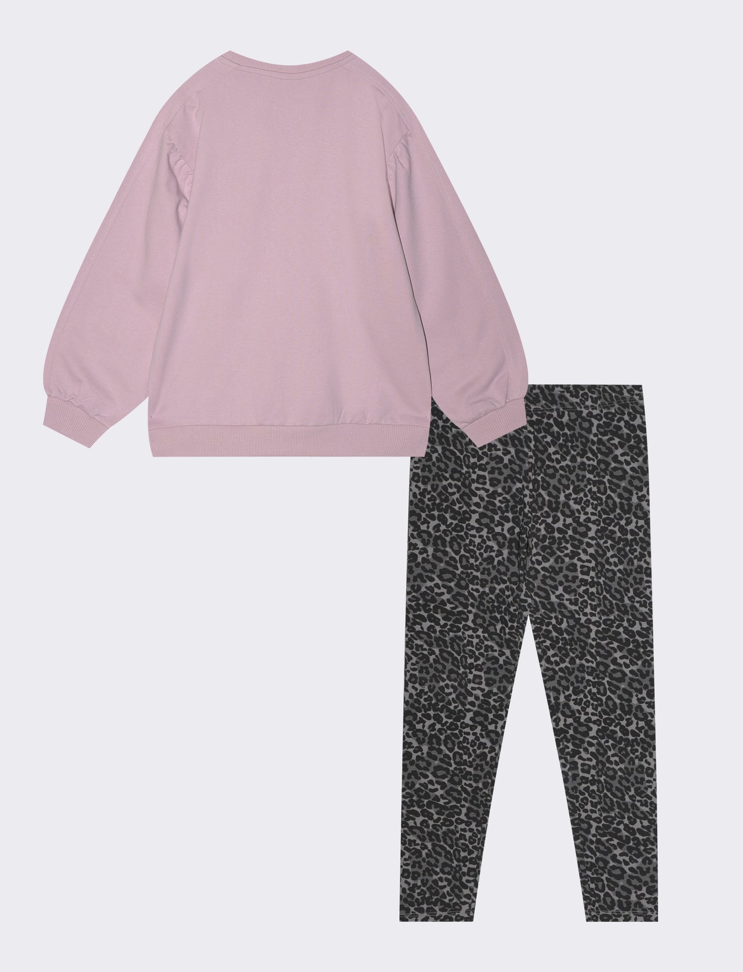 Oversized sweatshirt and cotton leggings set - Pink