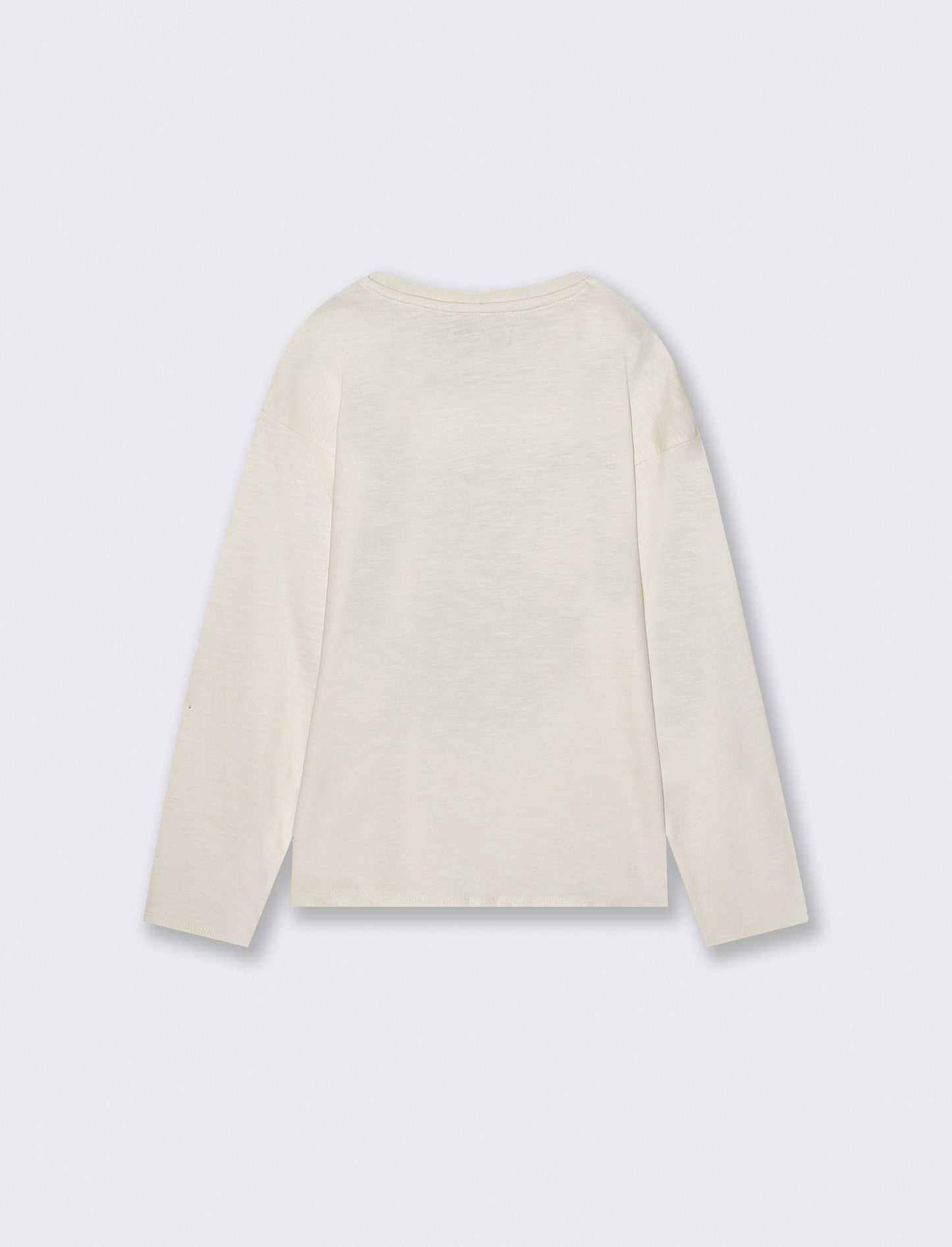 Long Sleeve T-Shirt in Slub Jersey - White