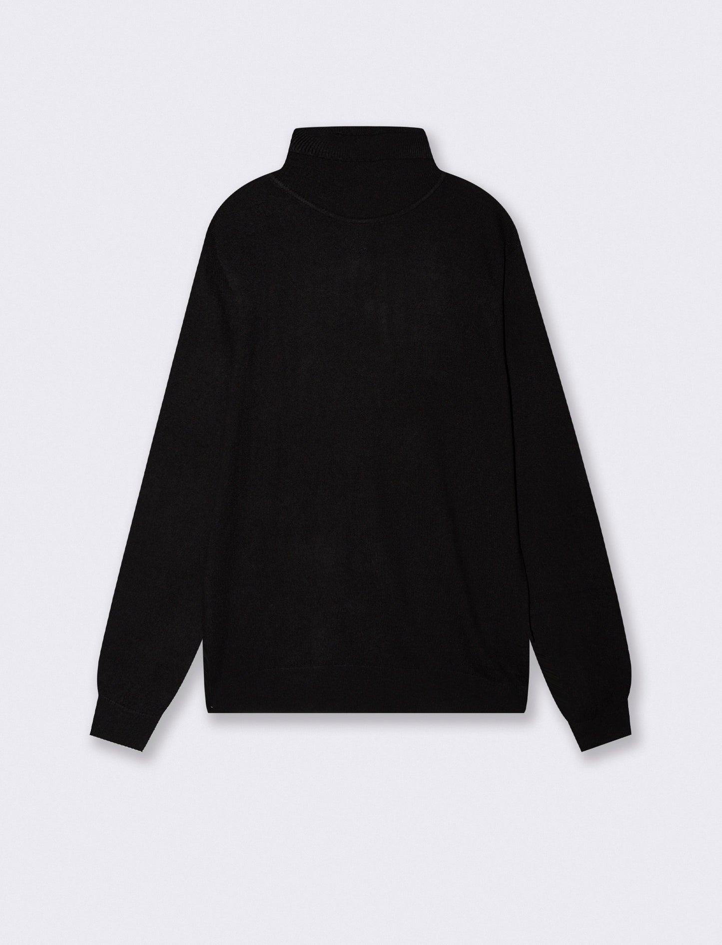 High Neck Regular Fit Basic Sweater - Black