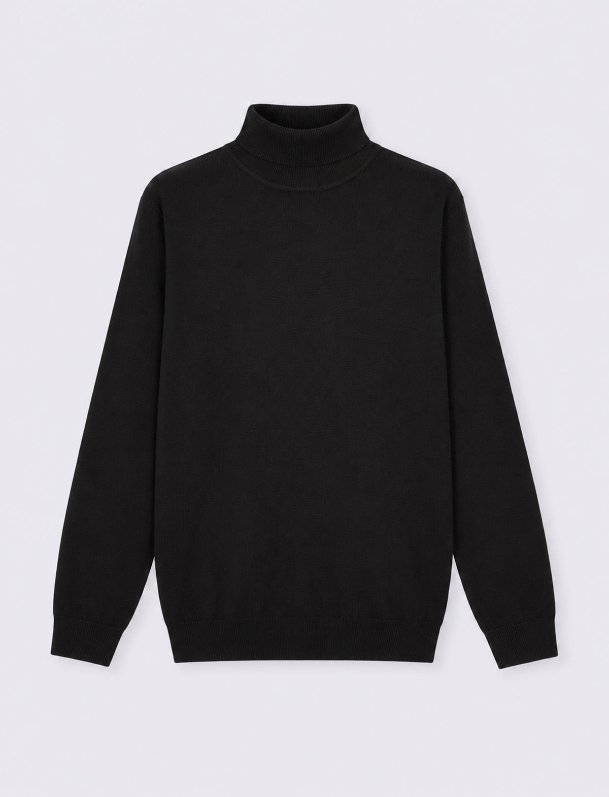 High Neck Regular Fit Basic Sweater - Black