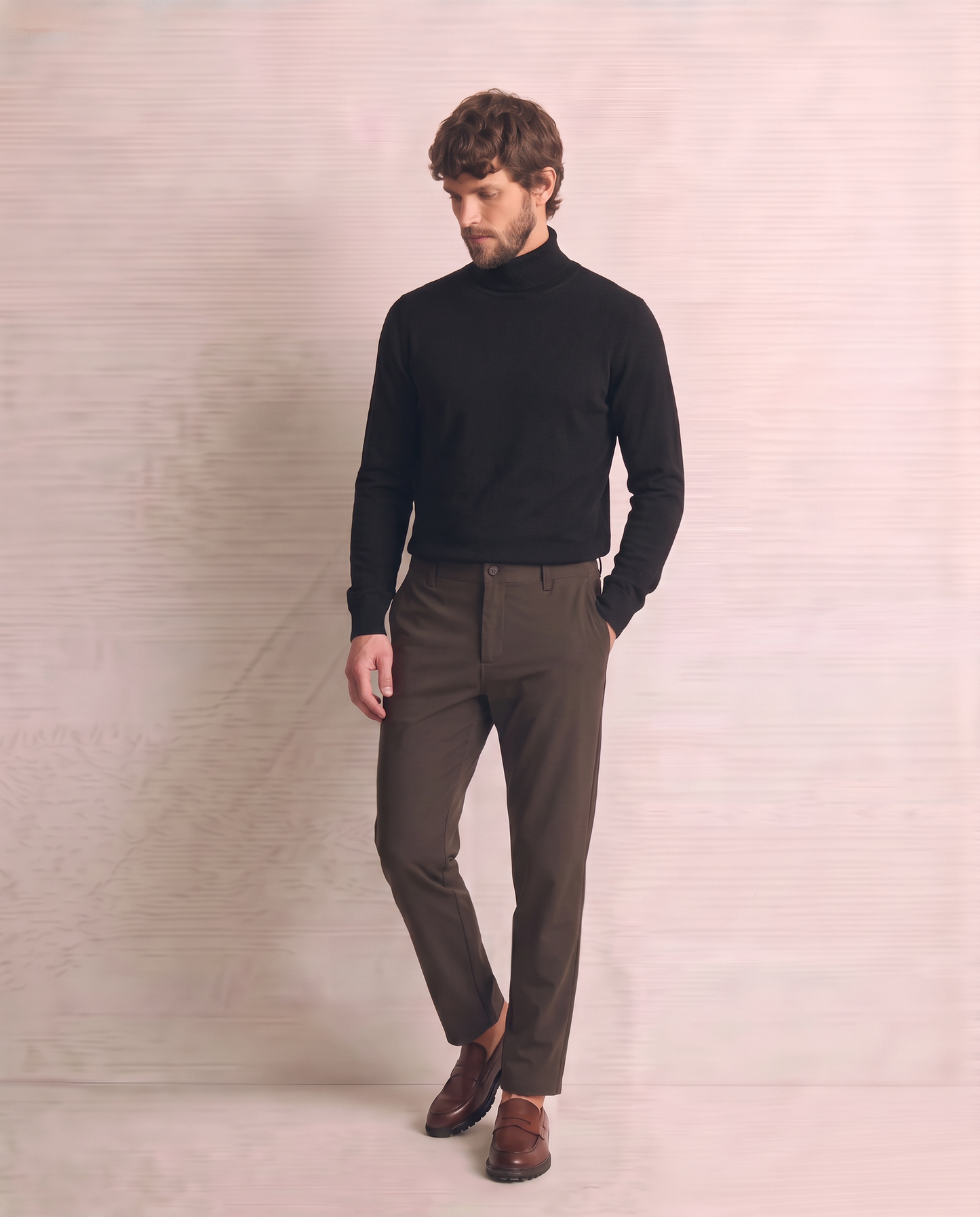 Maglia Dolcevita Soft Touch Basic Regular Fit - Nero