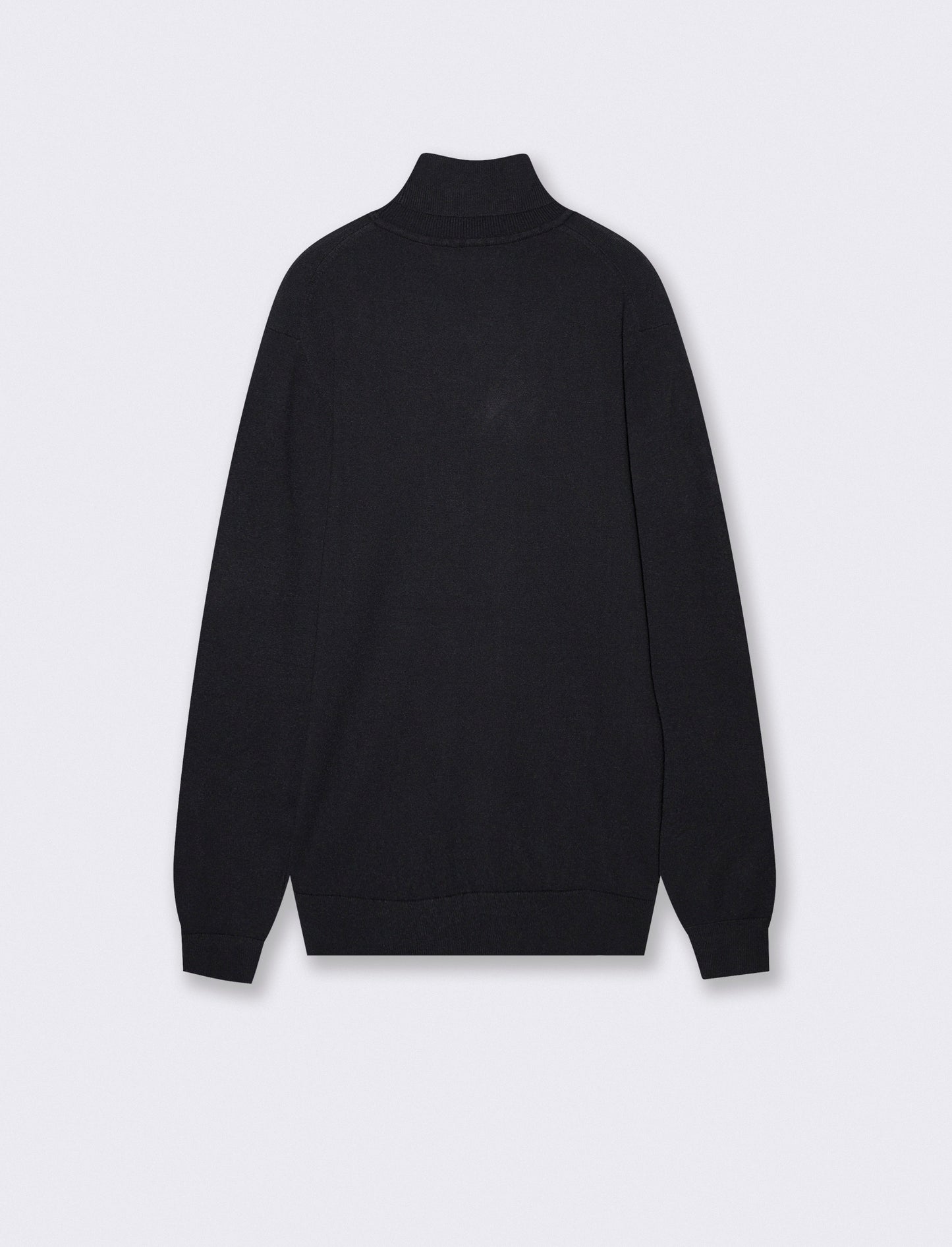 Soft Touch Basic Regular Fit Turtleneck Sweater - Black