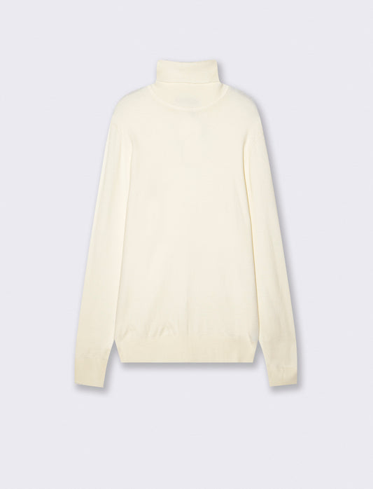 Maglia Dolcevita Soft Touch Basic Regular Fit - Bianco