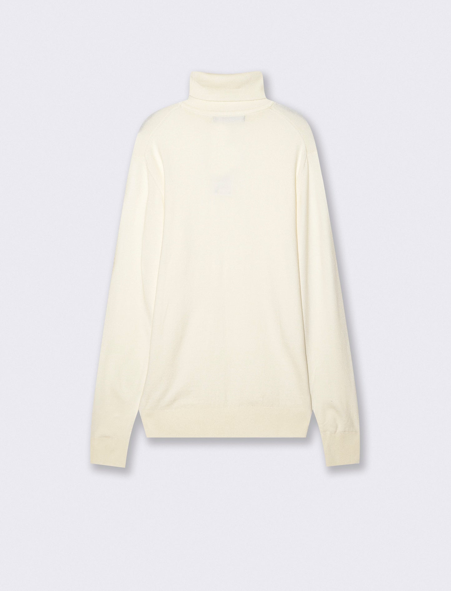 Soft Touch Basic Regular Fit Turtleneck Sweater - White
