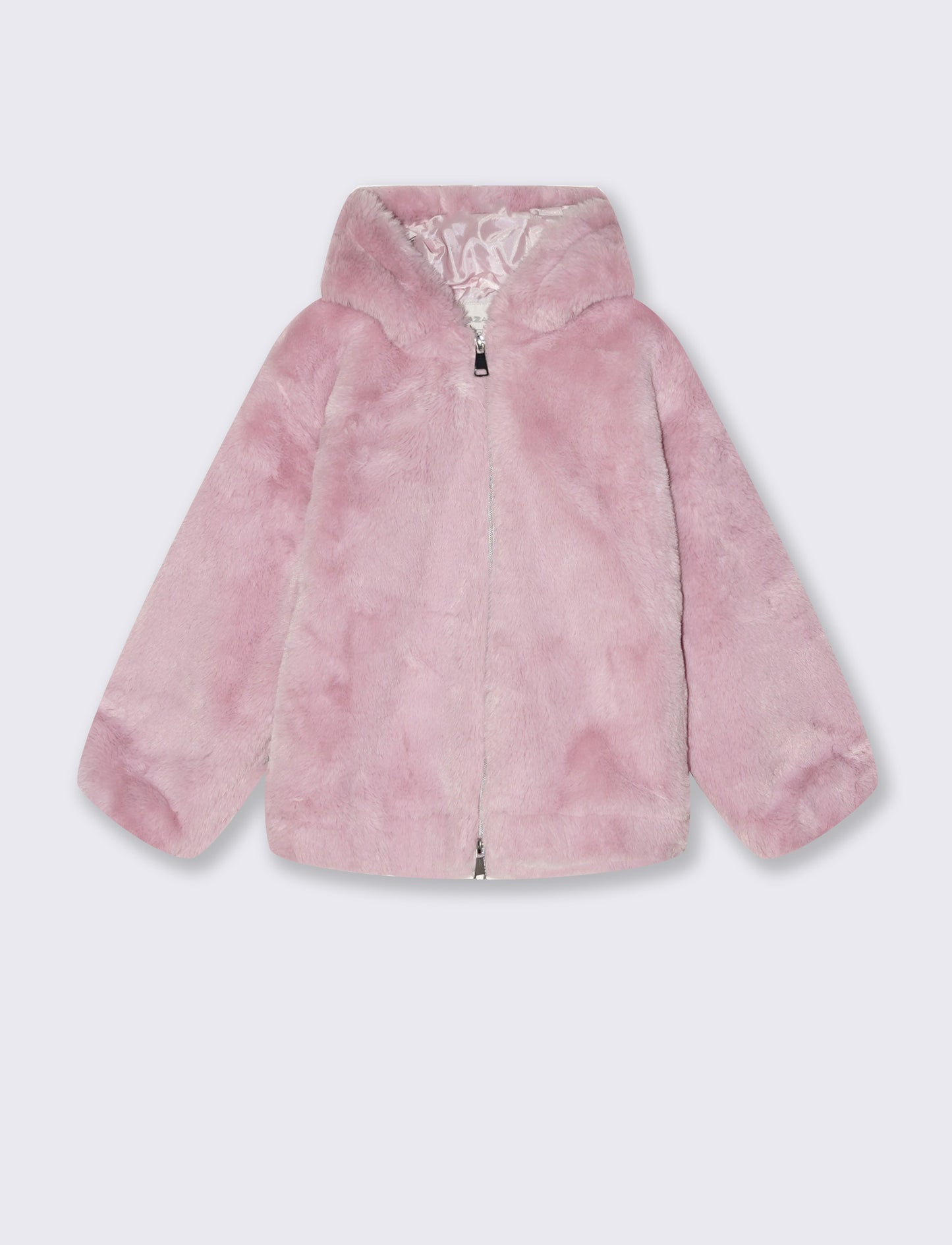 Faux fur hooded jacket - Pink