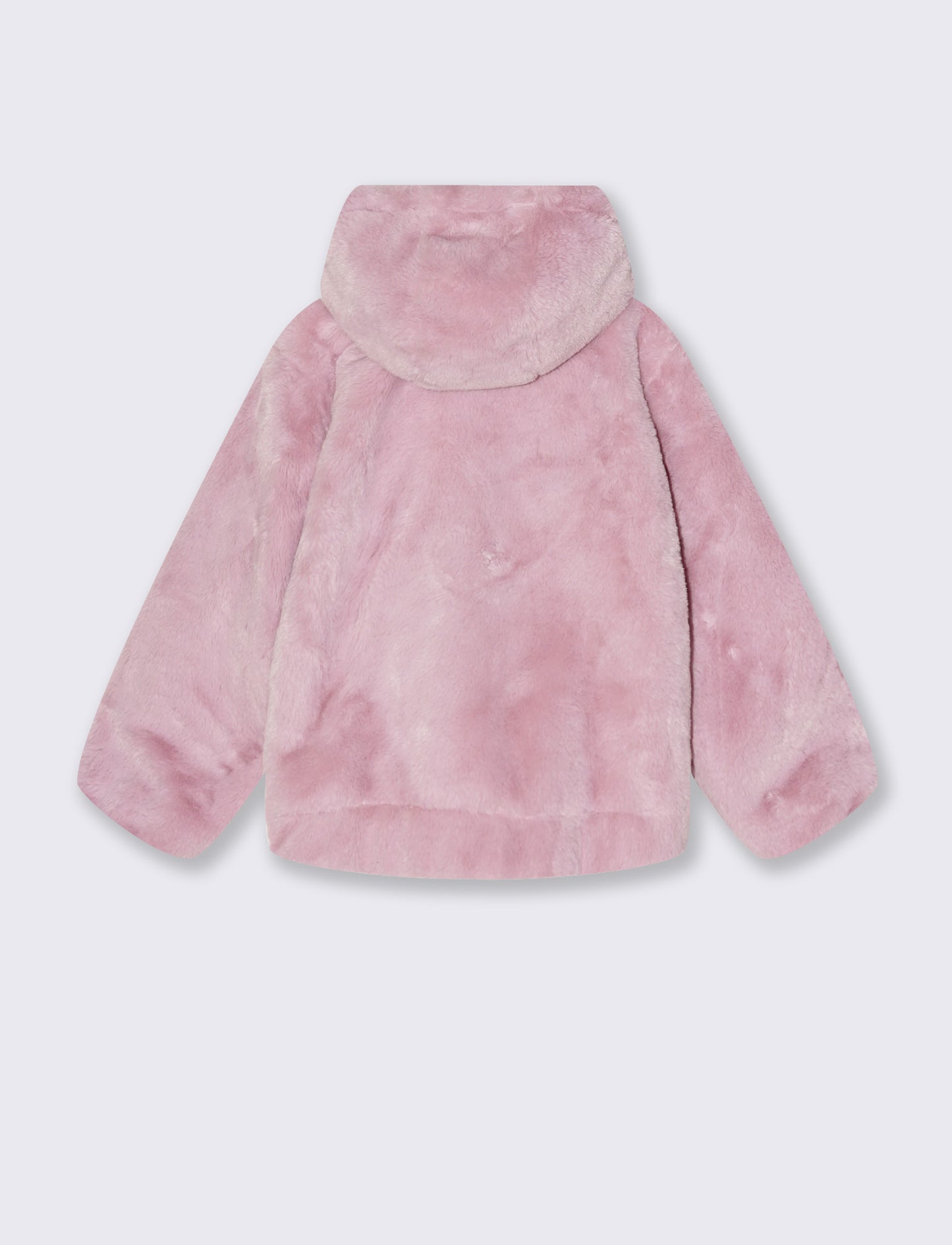 Faux fur hooded jacket - Pink
