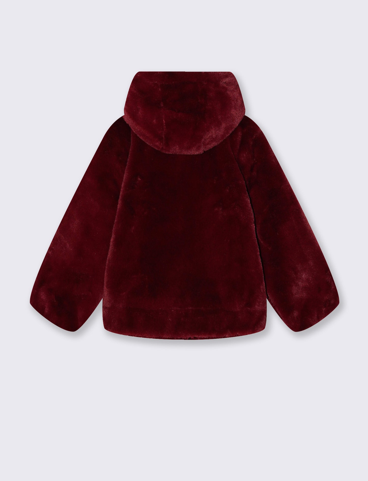 Faux fur hooded jacket - Red