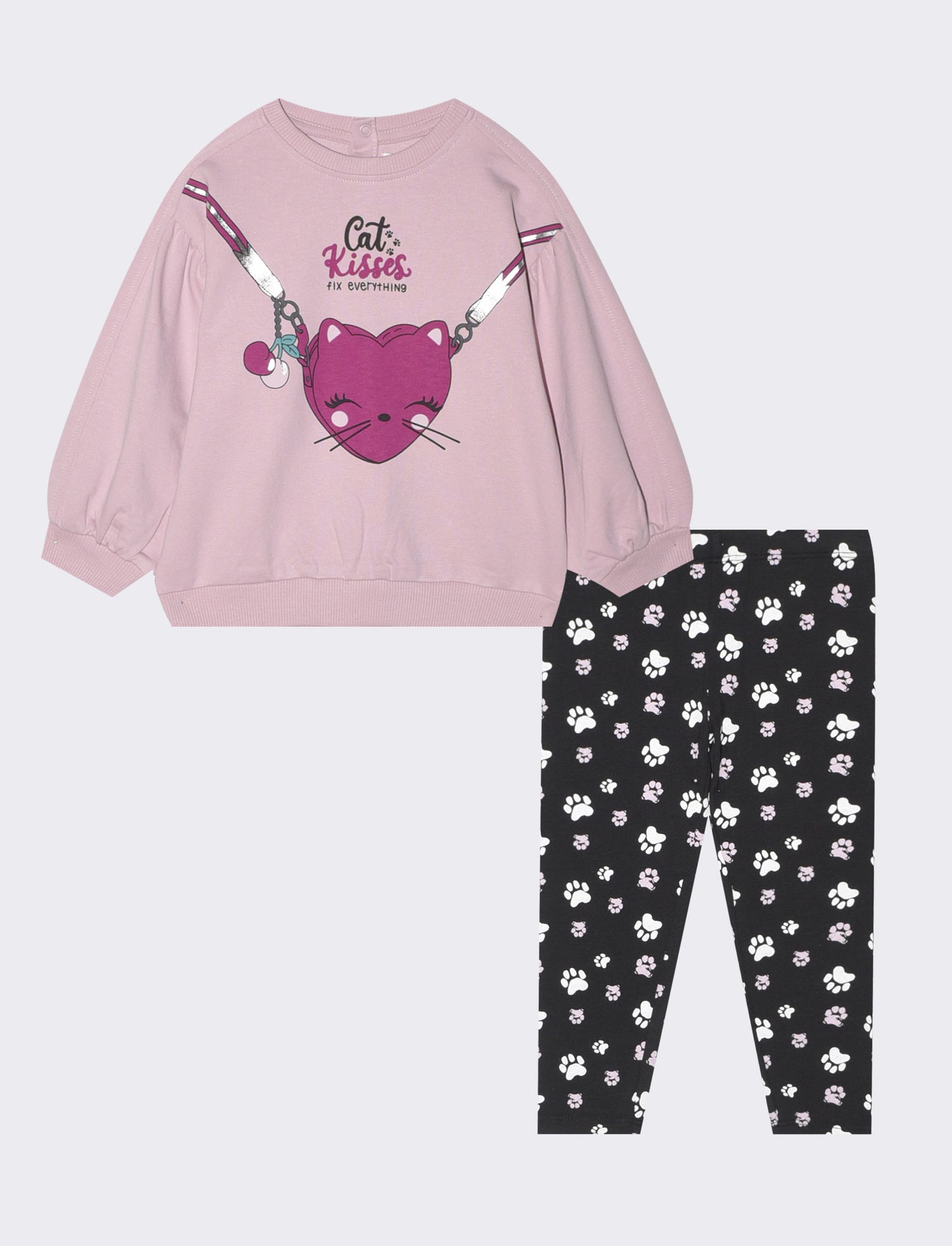 Set Felpa e Leggings Comfort Cool - Rosa polvere